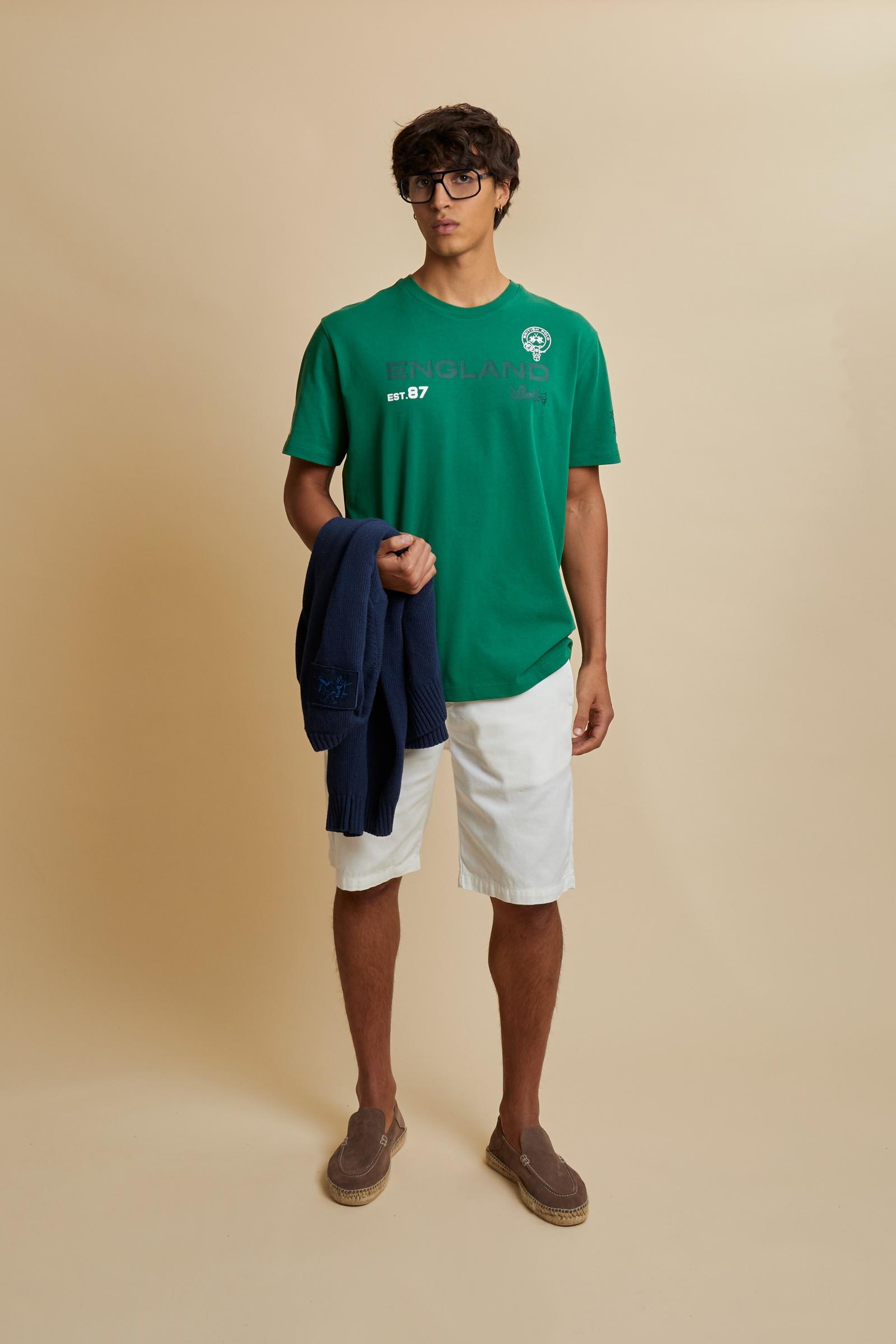 Herren-Baumwoll-T-Shirt mit Polo-Club-Pferd – Camron