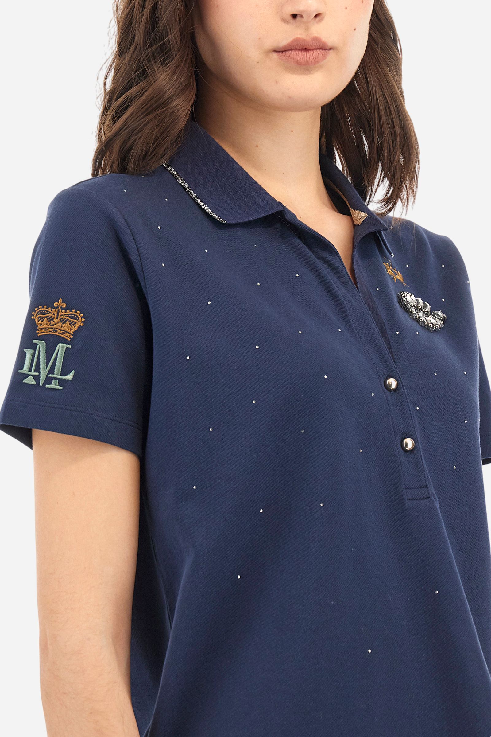 Poloshirt aus Strech-Piqué-Baumwolle mit normaler Passform – Arcadia