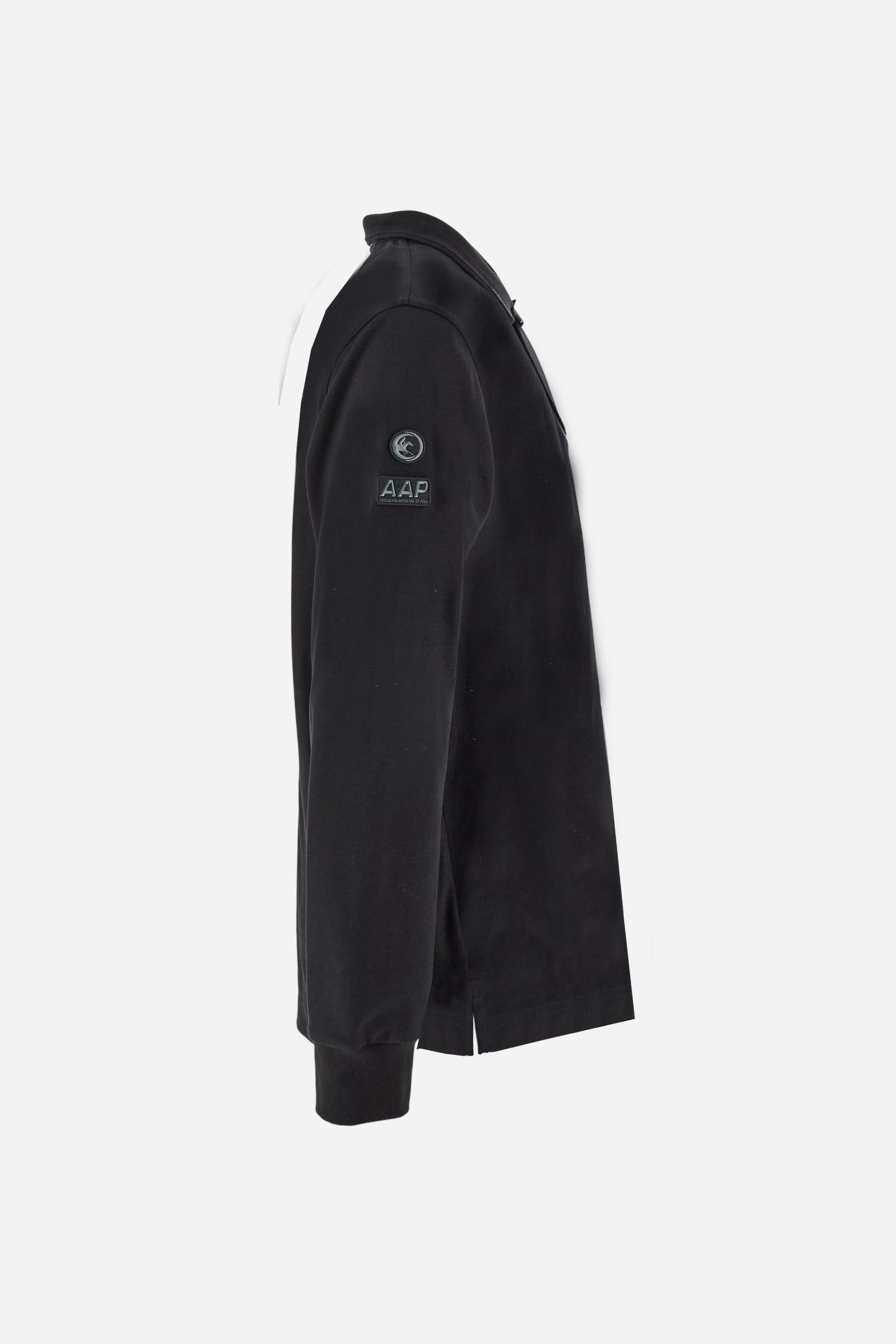 Men’s long-sleeve polo fluid jersey AAP - Booker