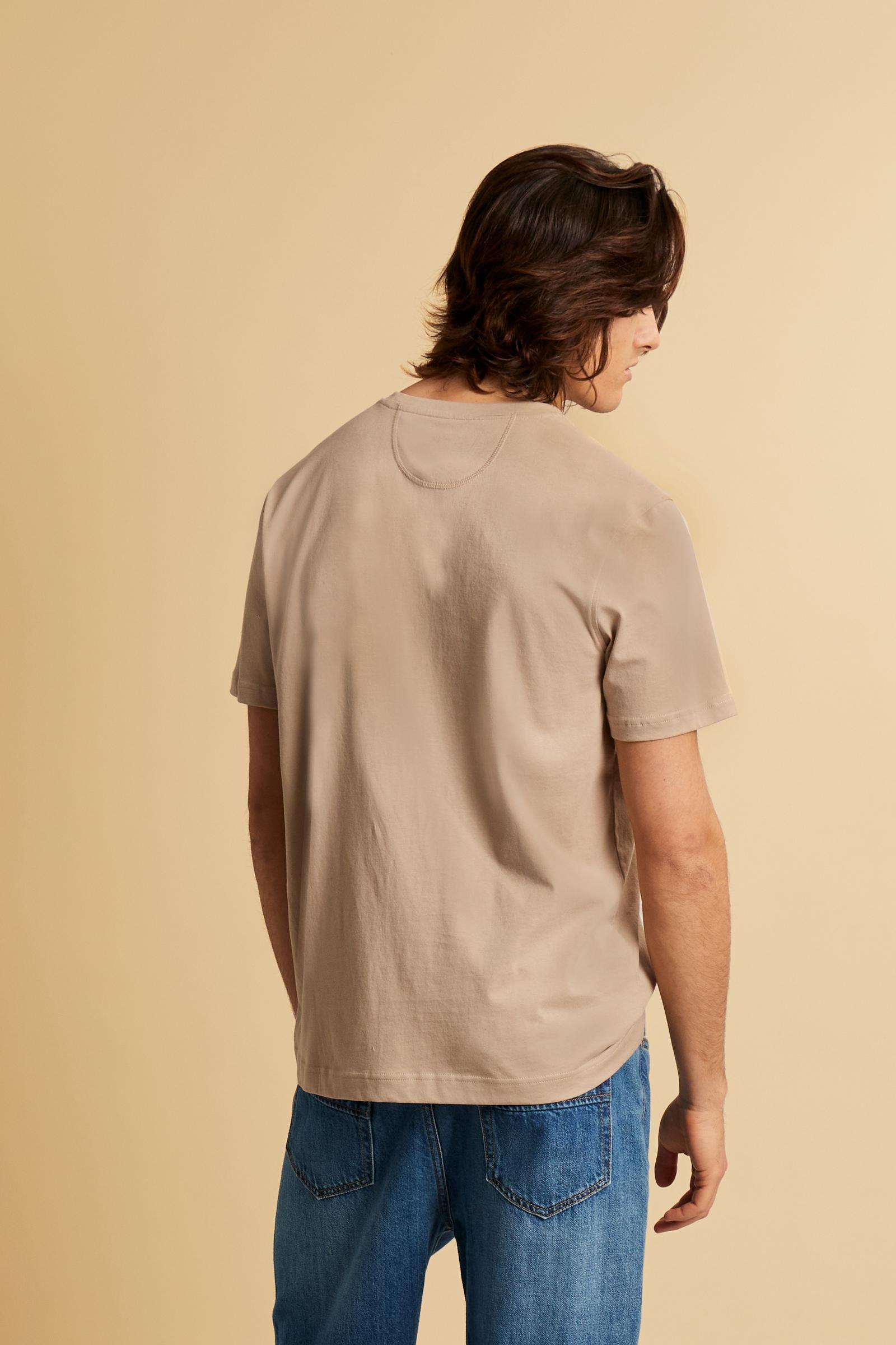 Men’s cotton jersey T-shirt with small logo - Serge