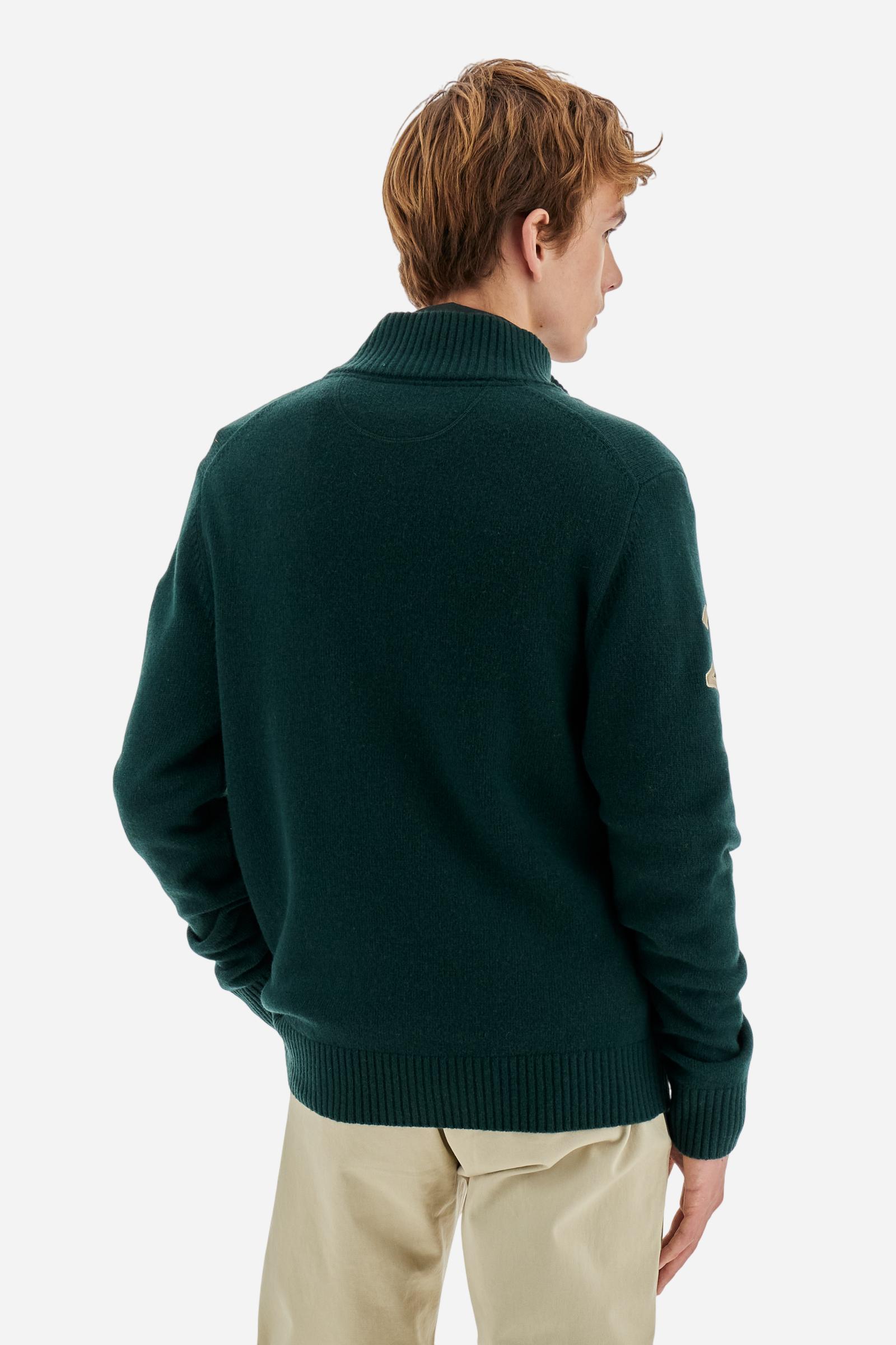 Men’s full zip lambswool sweater Polo Player - Barclay