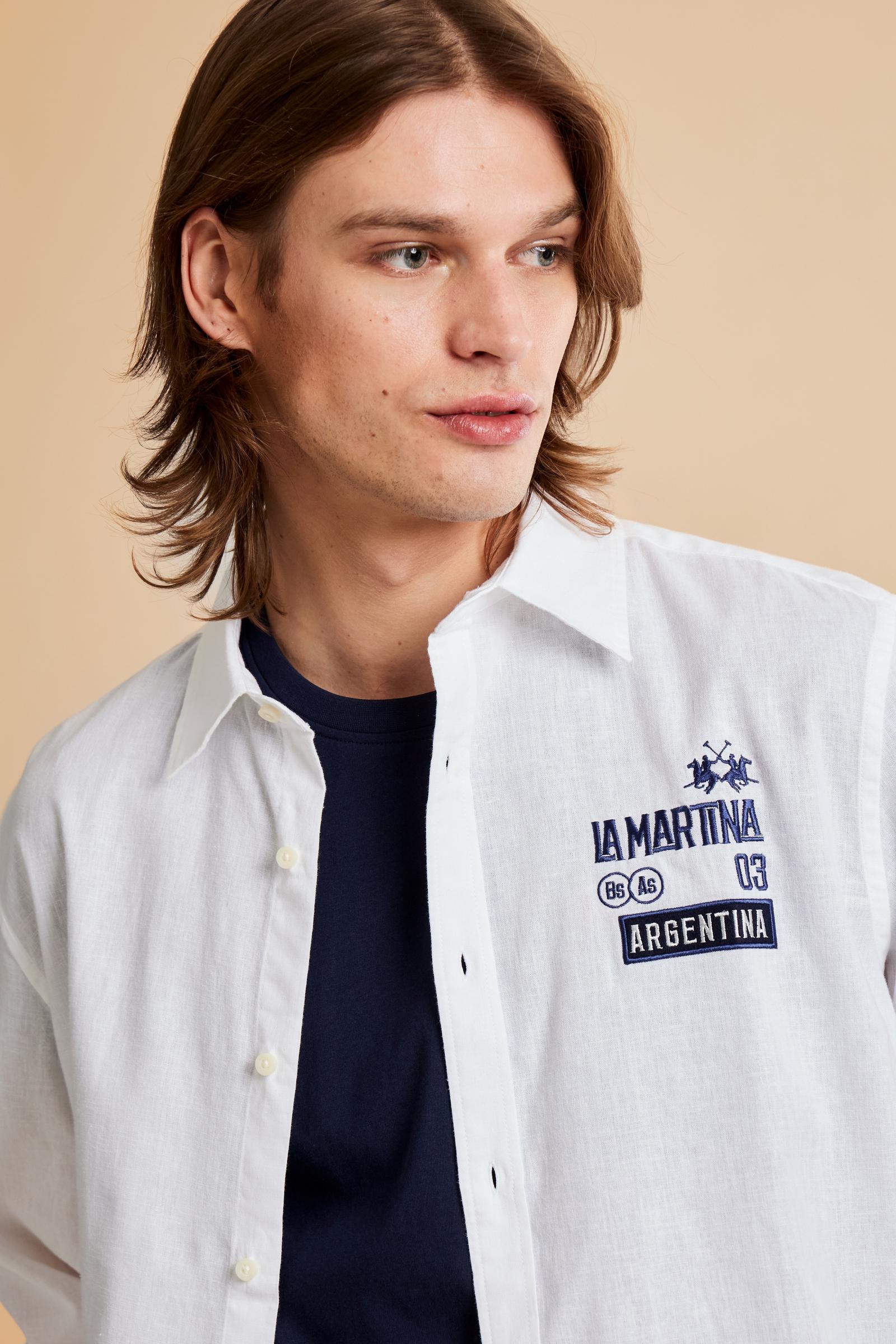Men’s cotton and linen Polo Team Argentina shirt - Cornelio