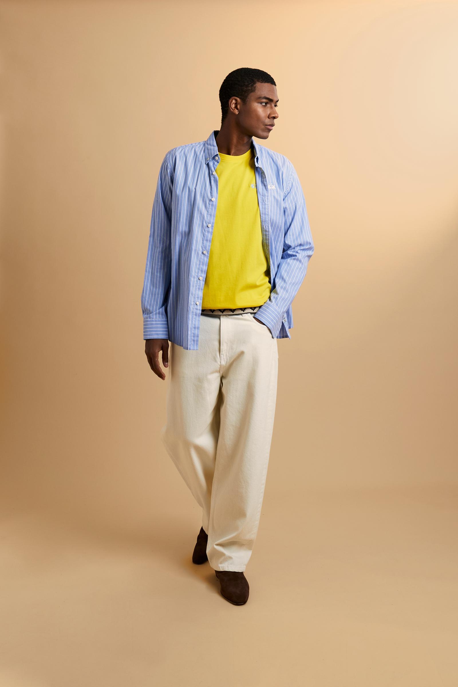 Men’s cotton jersey T-shirt with small logo - Serge