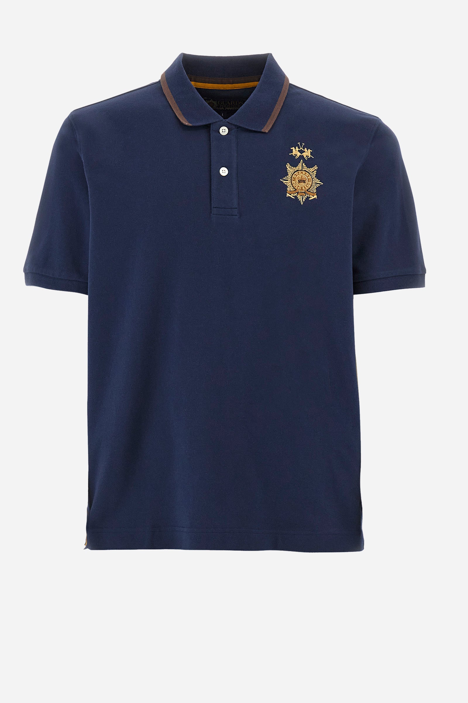 Regular-fit polo shirt in elasticated cotton - Yoel