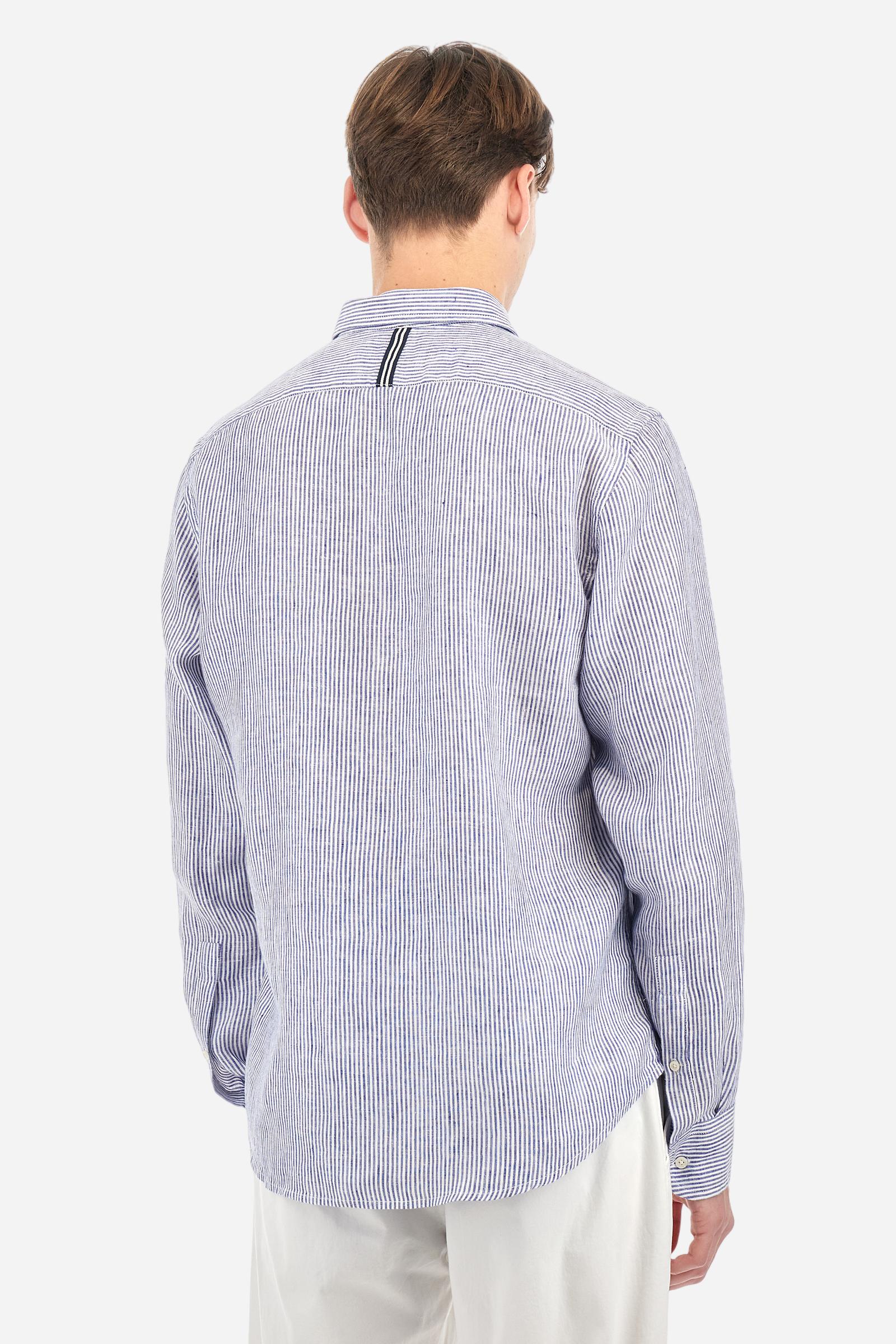 Regular fit linen canvas shirt – Andres