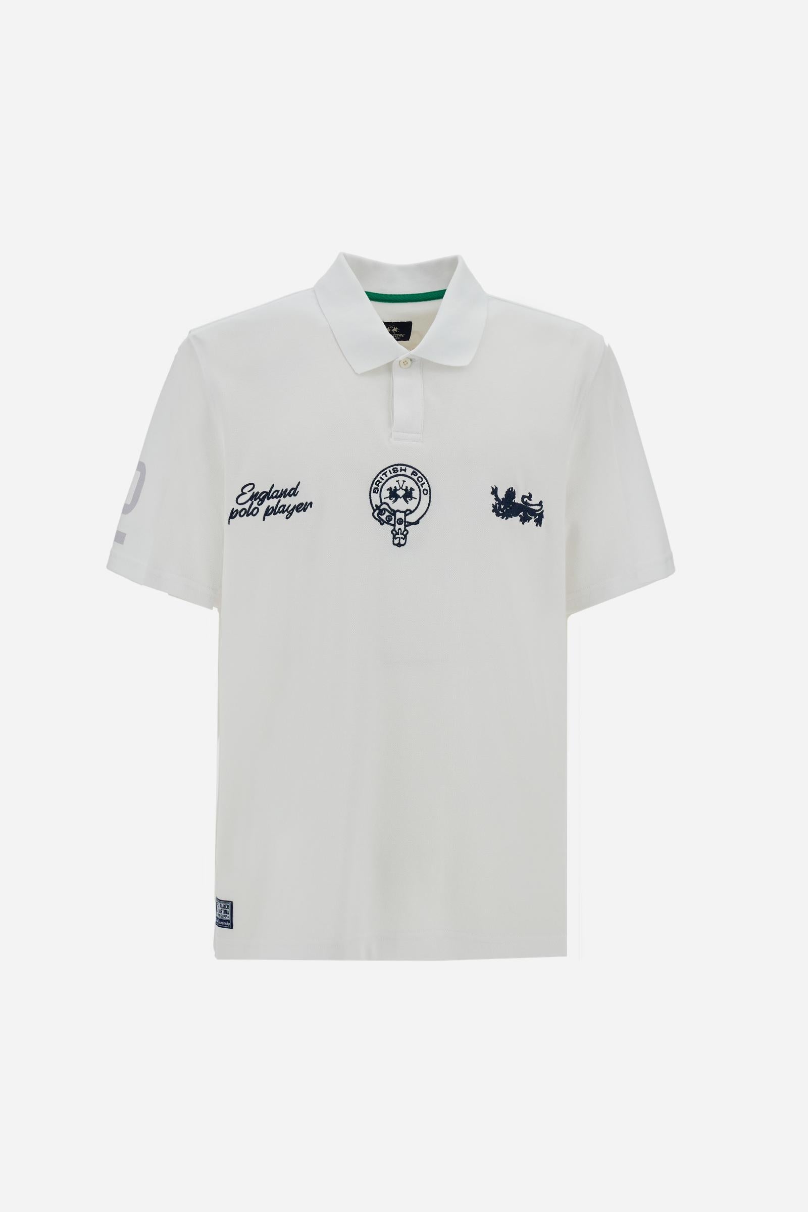 Polo de hombre de manga corta en piqué de algodón British Edition - Cooper