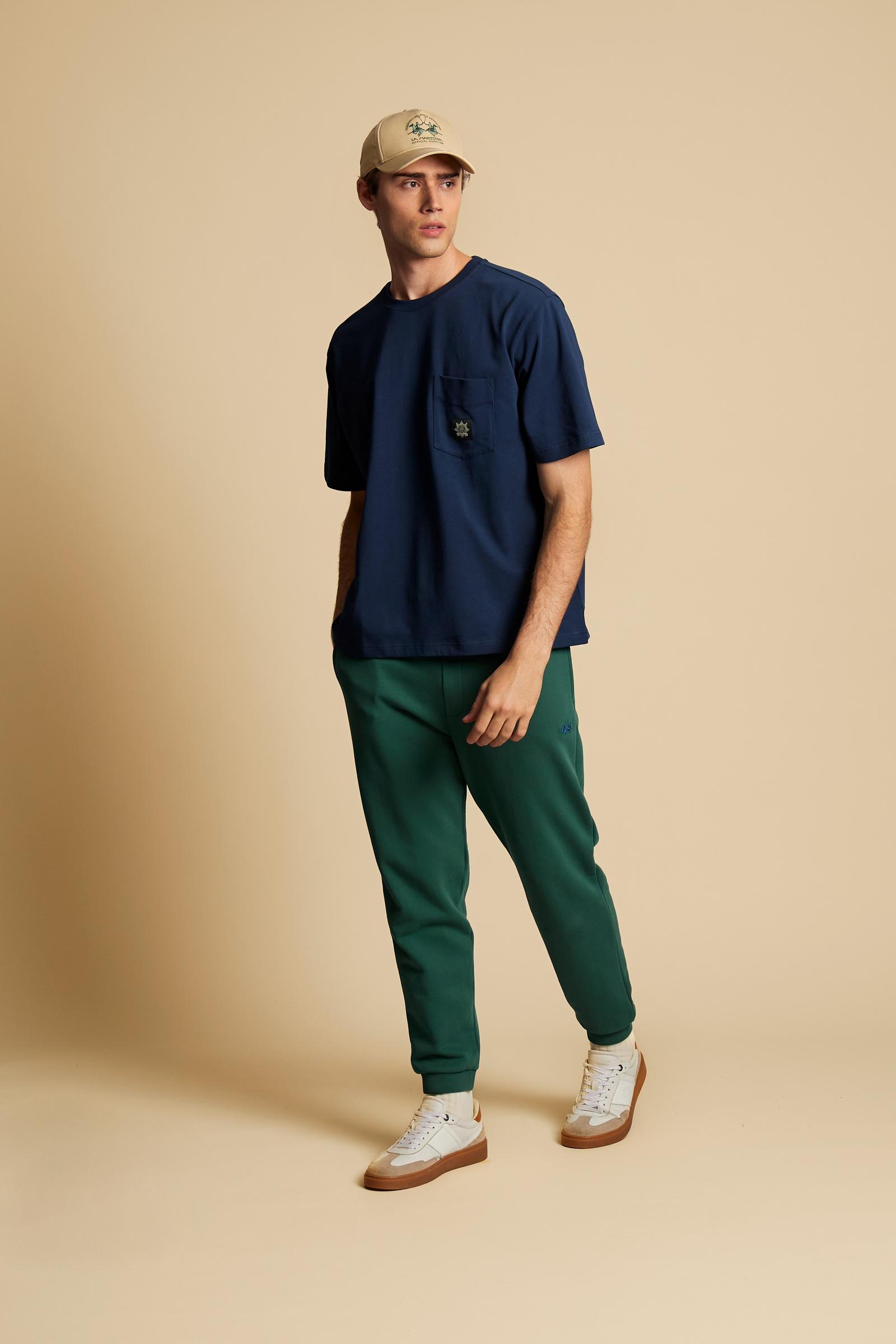 Men’s cotton T-shirt with Guards pocket – Clay