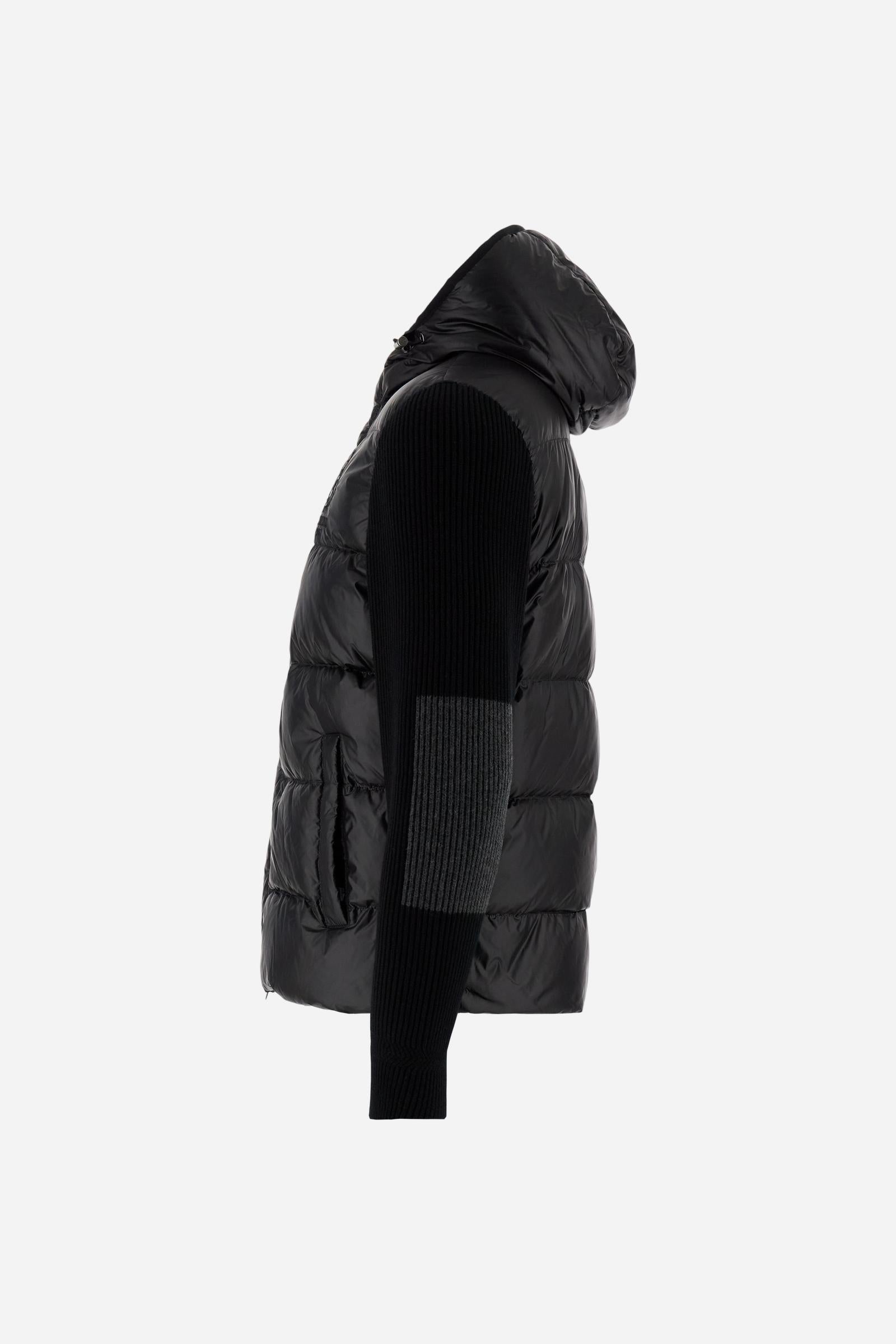 Men’s iridescent nylon jacket knit sleeves - Baptist