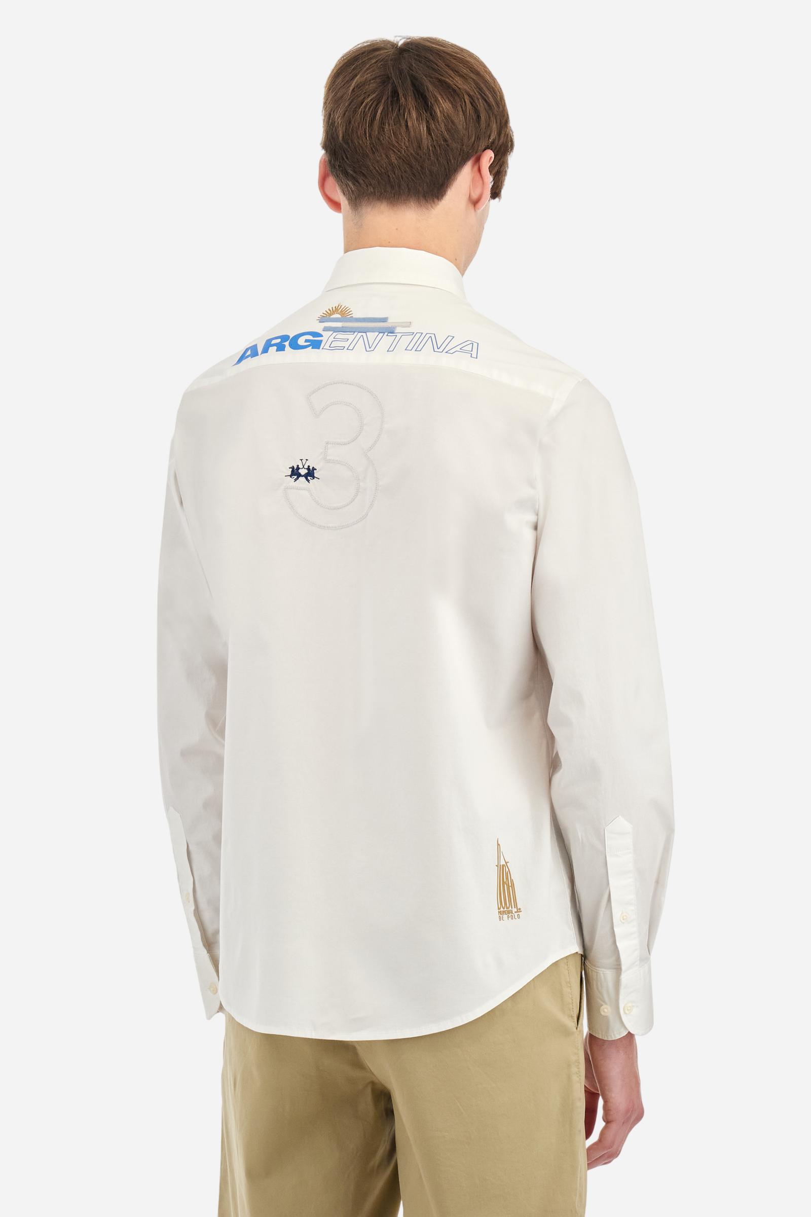 Regular fit cotton poplin shirt – Alfred