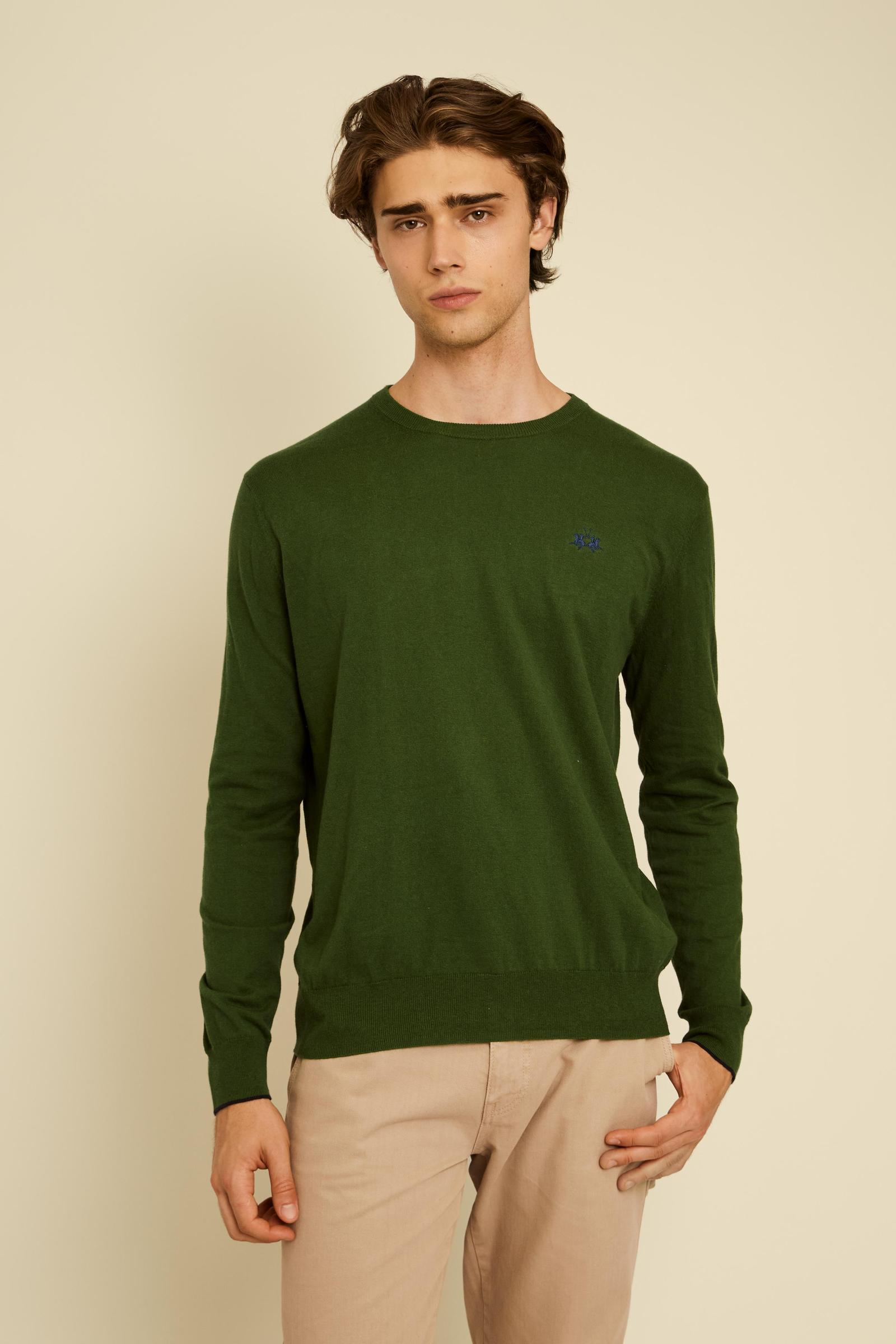 Men’s cotton crewneck sweater Iconic - Costantino