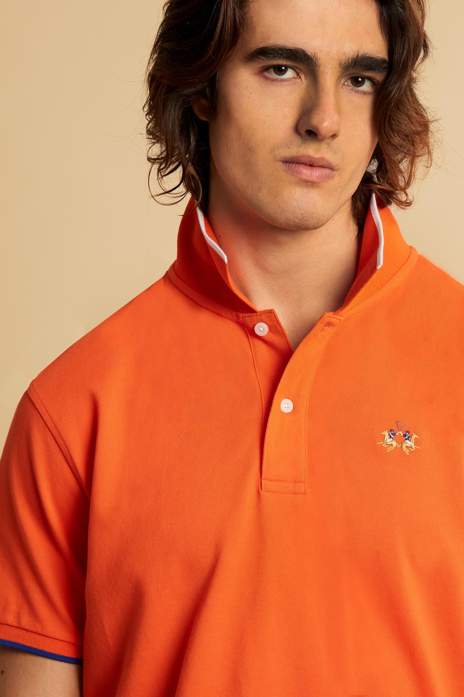 Men’s regular fit stretch piqué polo shirt Essential – Russell