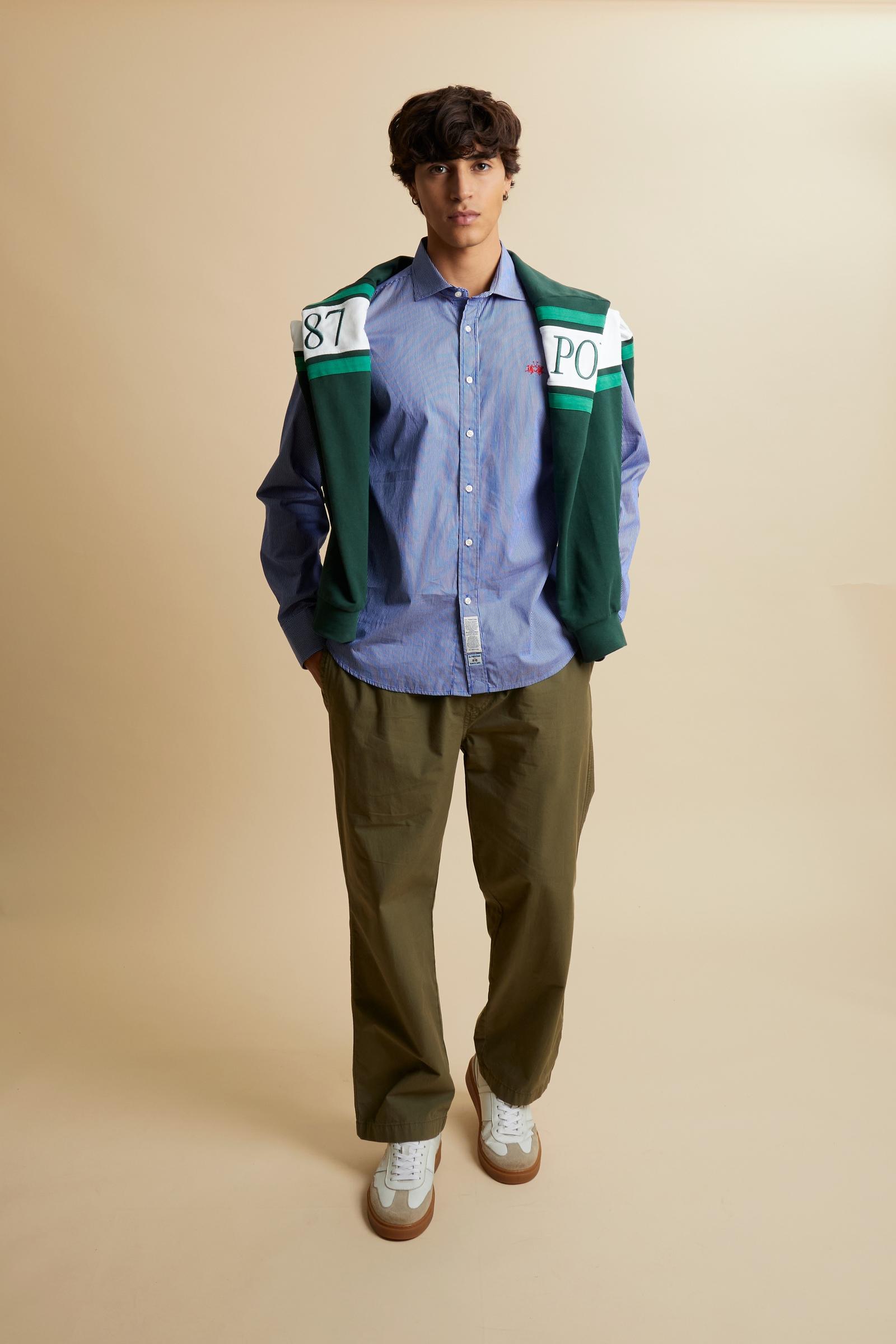 Men’s cotton poplin micro-stripe shirt - Innocent