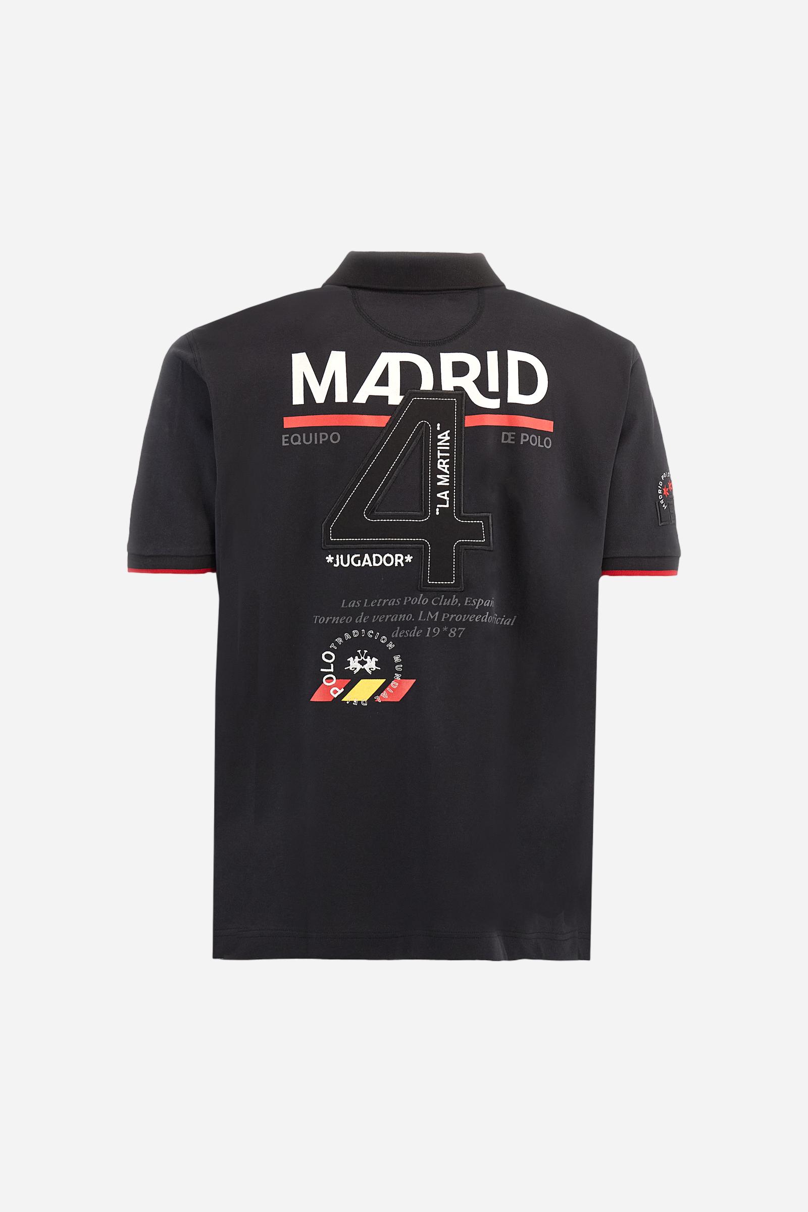 Regular fit polo shirt in stretch cotton piqué - Aguirre