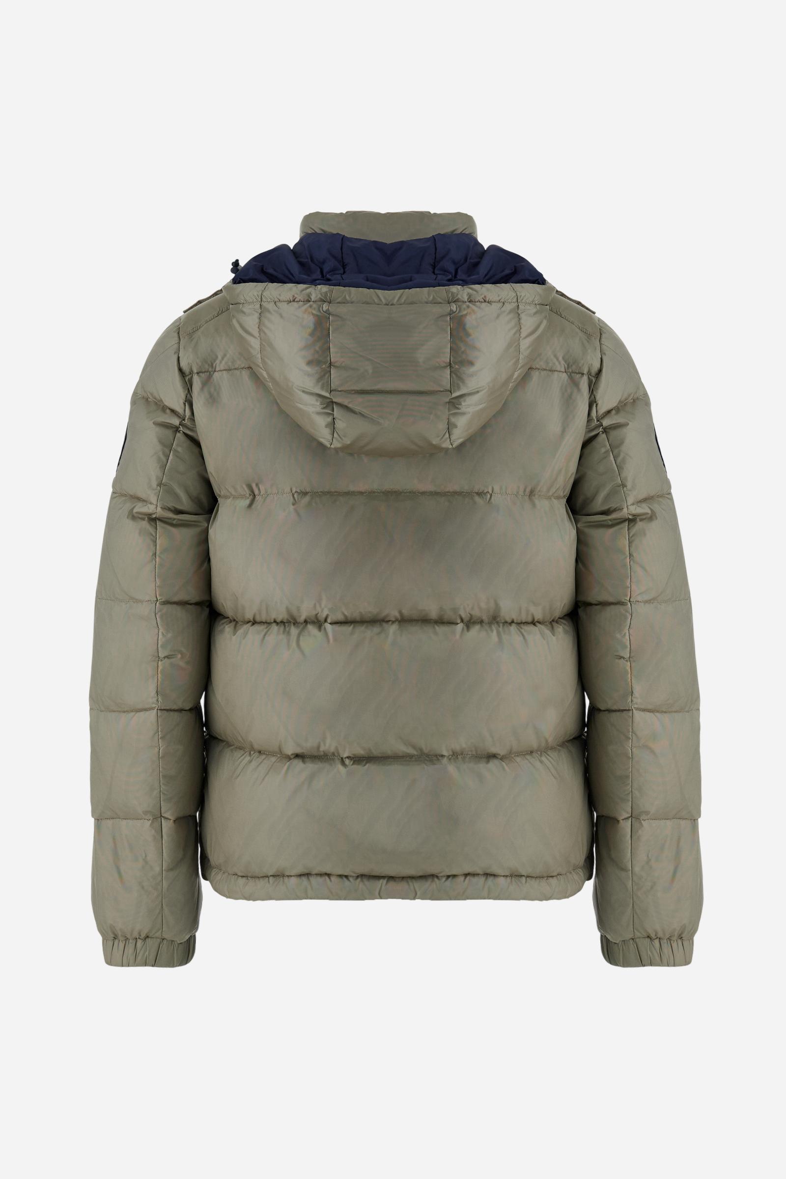 Men’s iridescent nylon down jacket Polo Player - Bert