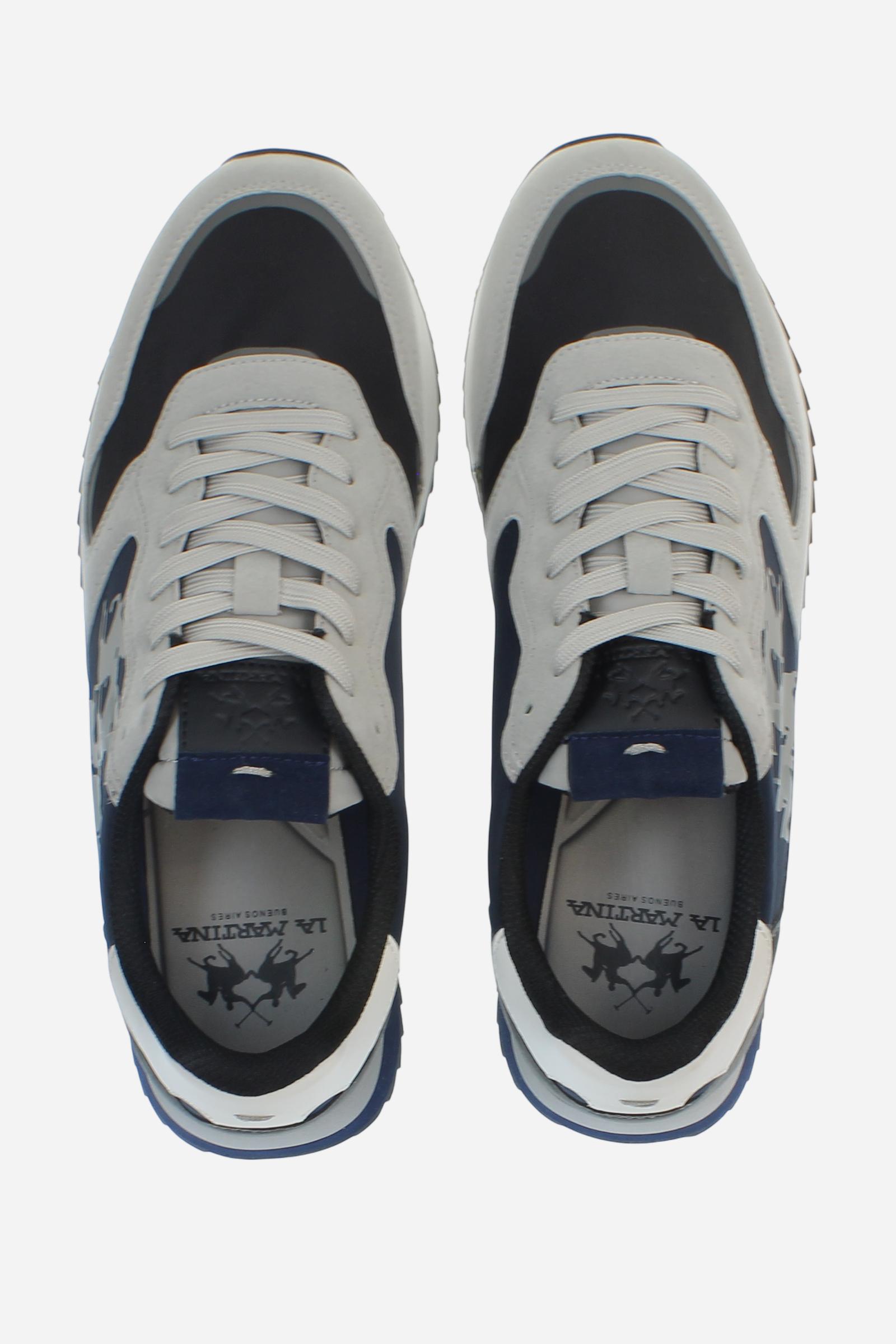 La Bombonera trainers boast a bold design, two-tone platform soles and suede and technical fabric inserts. Performance and style with a strong personality. - GRAY/BLACK