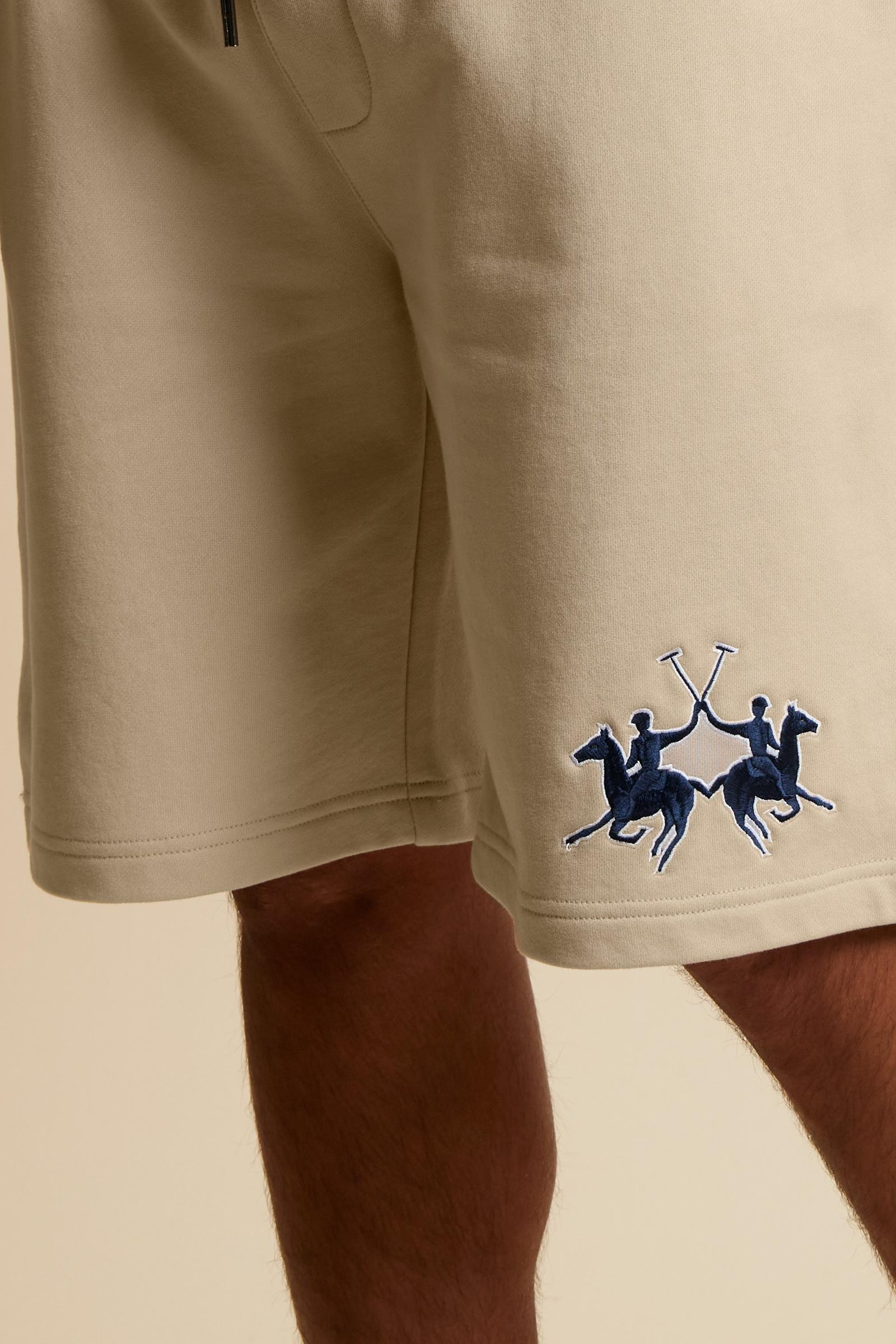 Men's bermuda shorts in cotton sweatshirt fabric with maxi logo - Remi