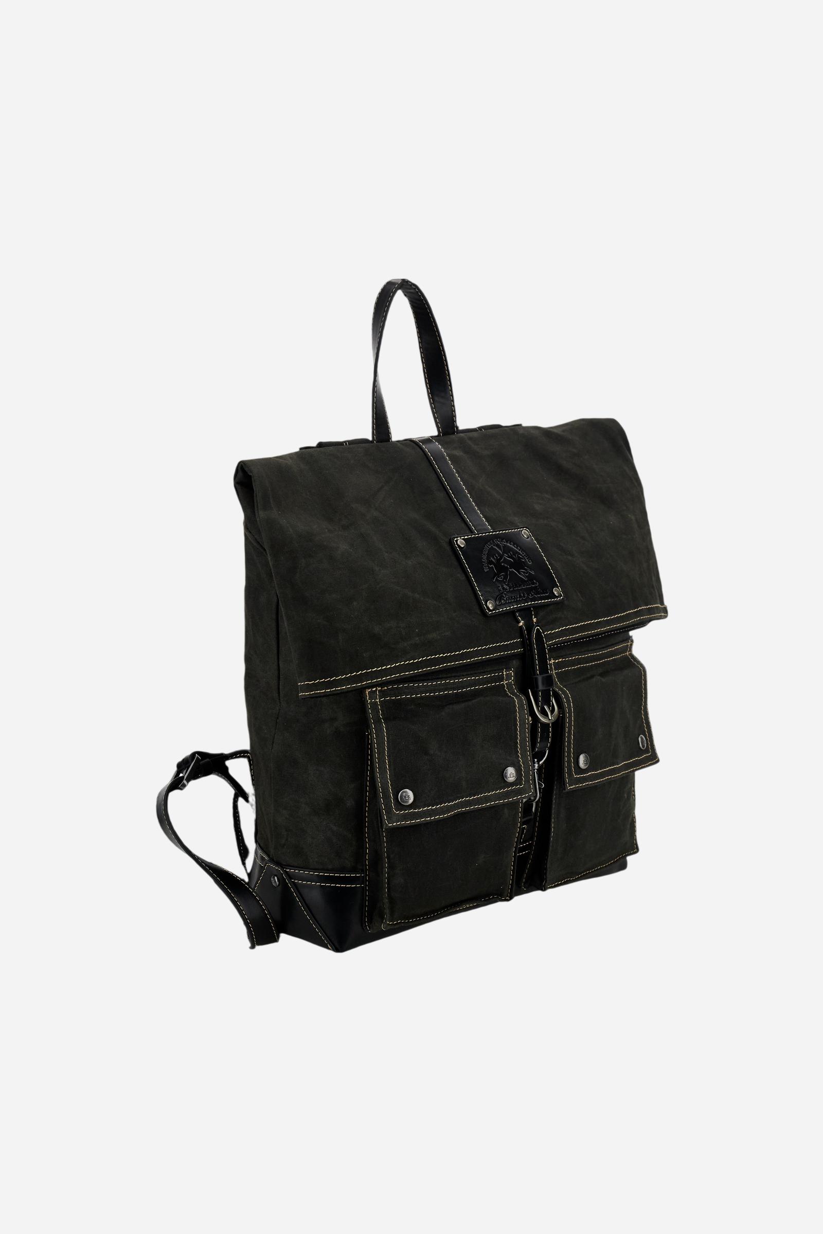 Zaino con tasconi in canvas cerato - Buenos Aires