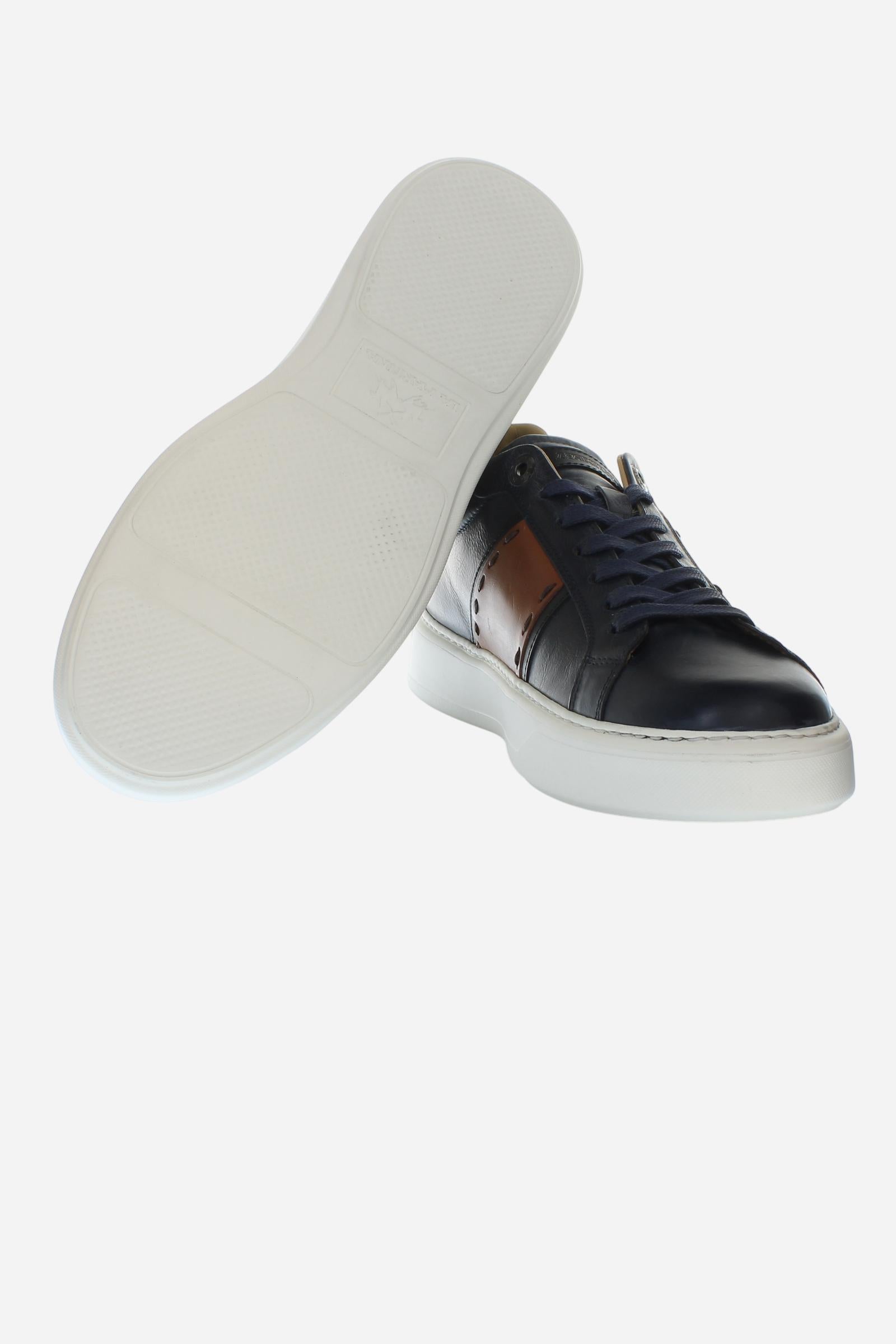 Made in Italy trainers handcrafted in leather and split leather