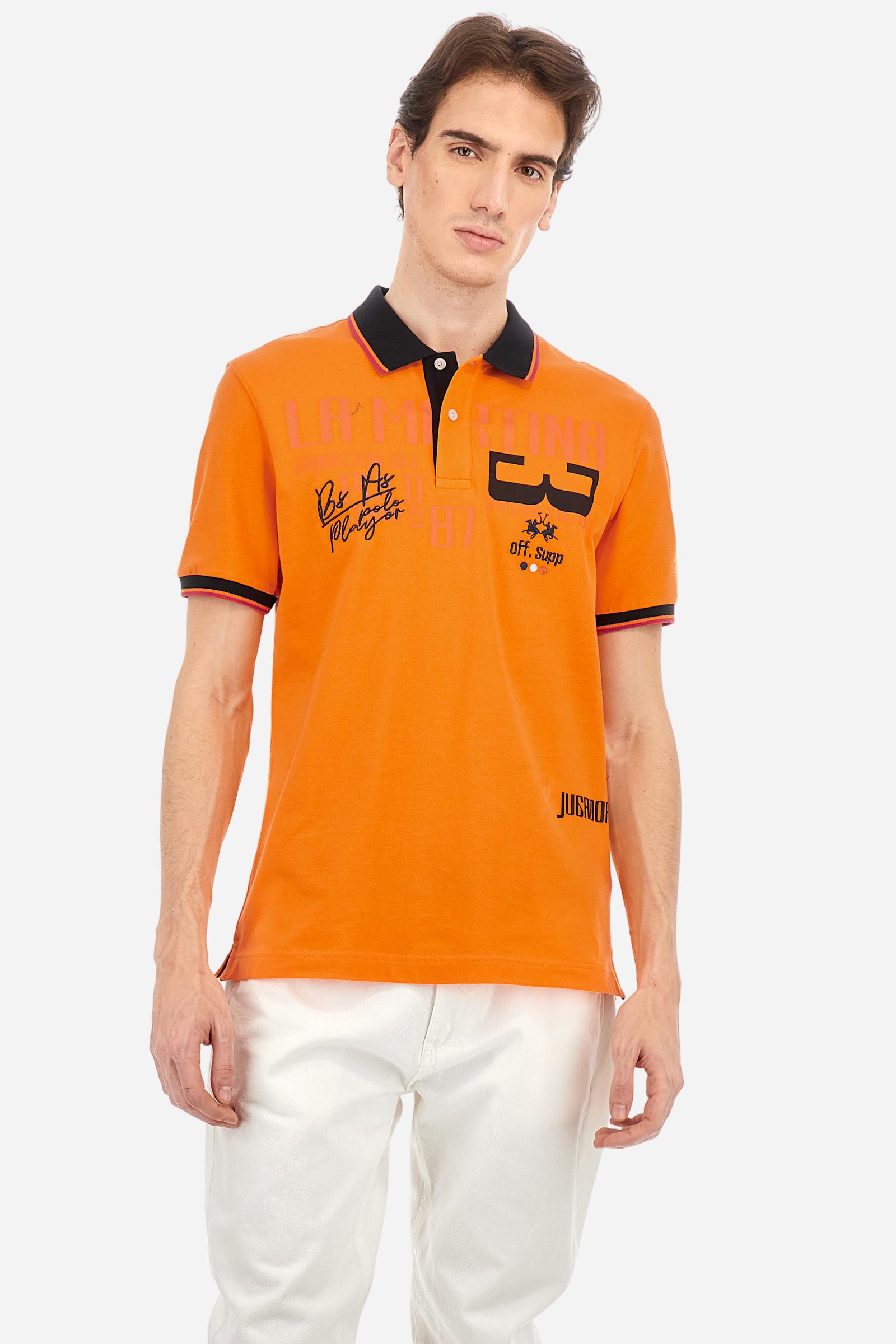 Regular fit polo shirt in stretch cotton piqué - Adelqui