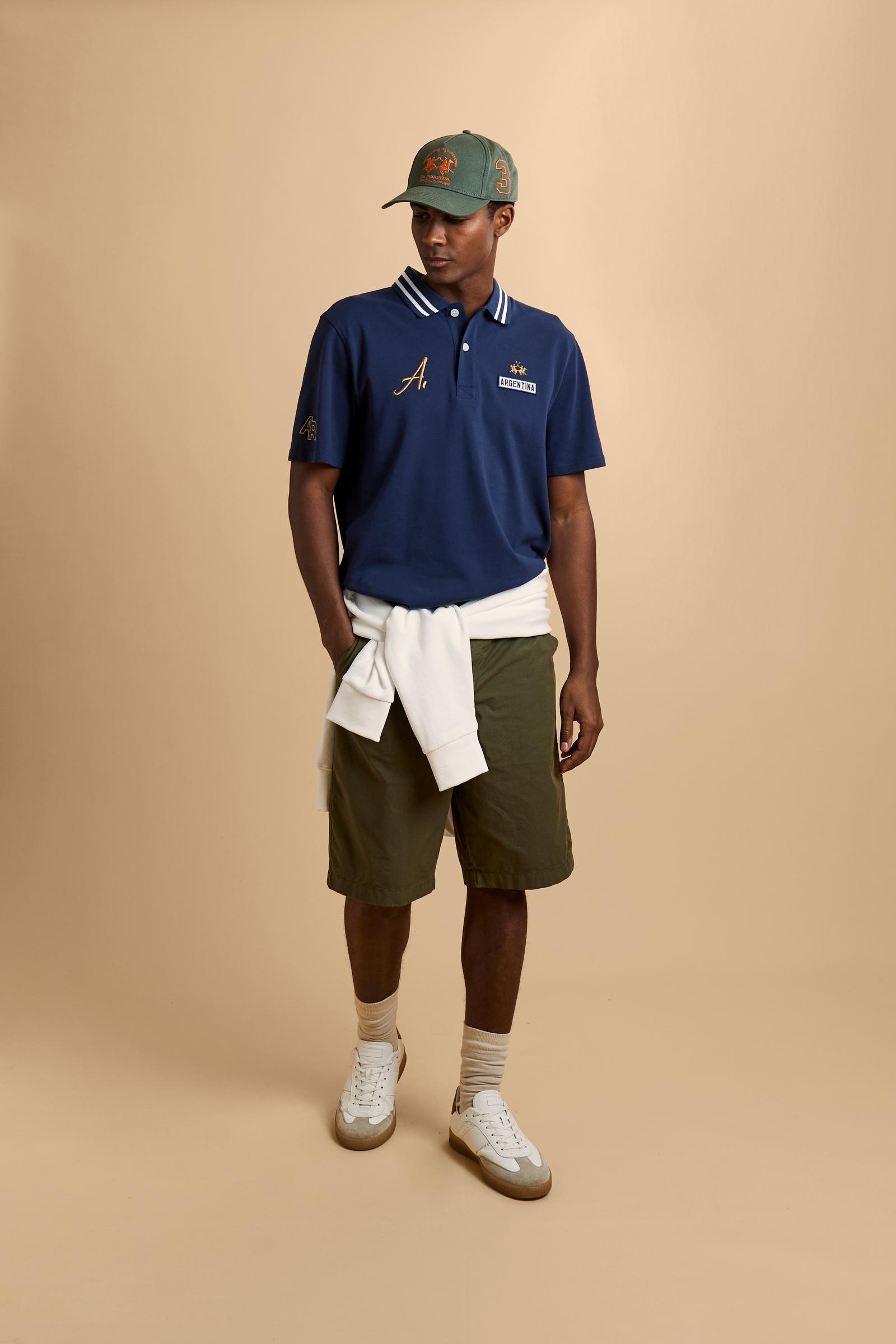 Men’s short-sleeved cotton piqué polo shirt Argentina - Cade