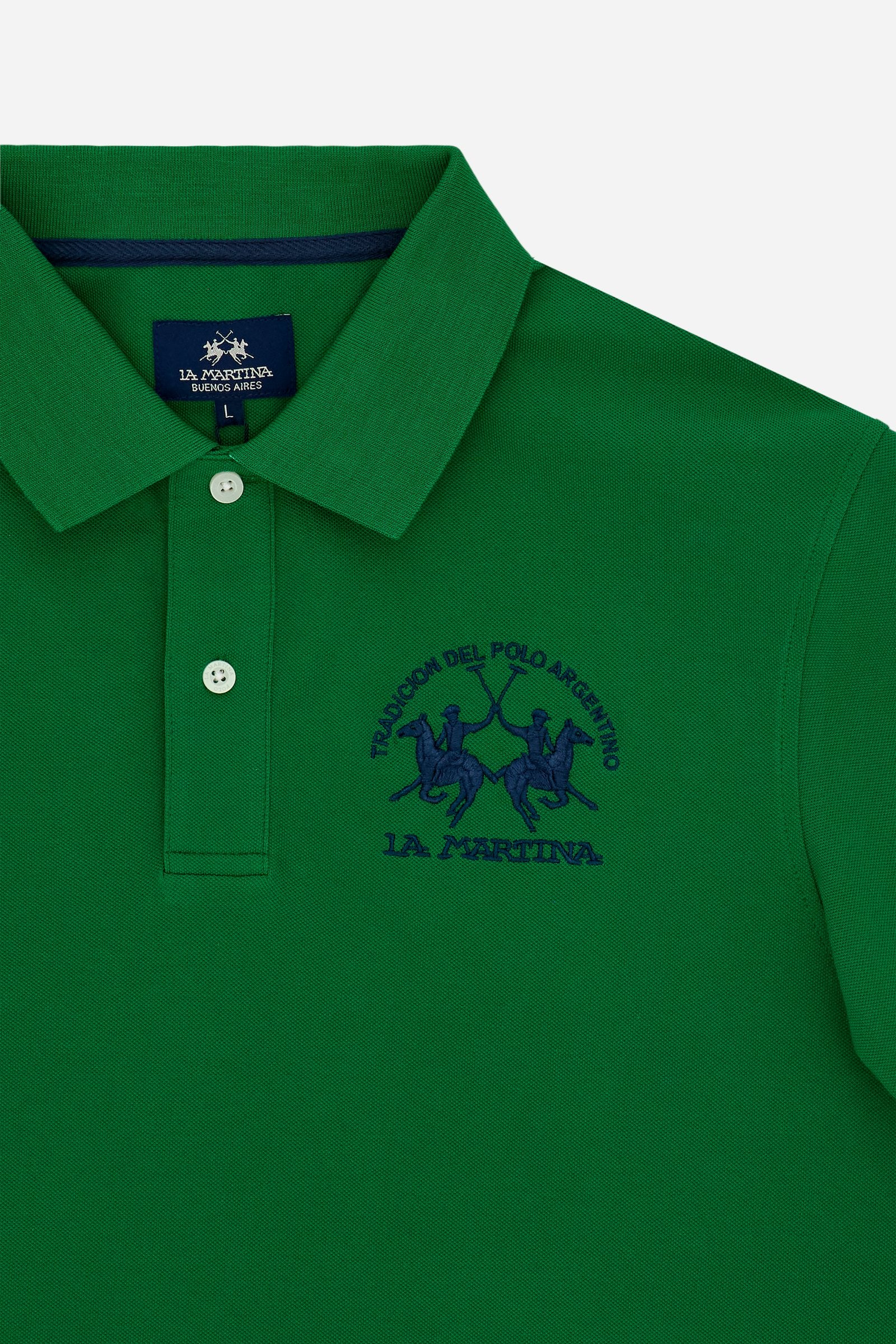 Men's short sleeve polo in stretch piqué with Iconic Team logo - Miguel