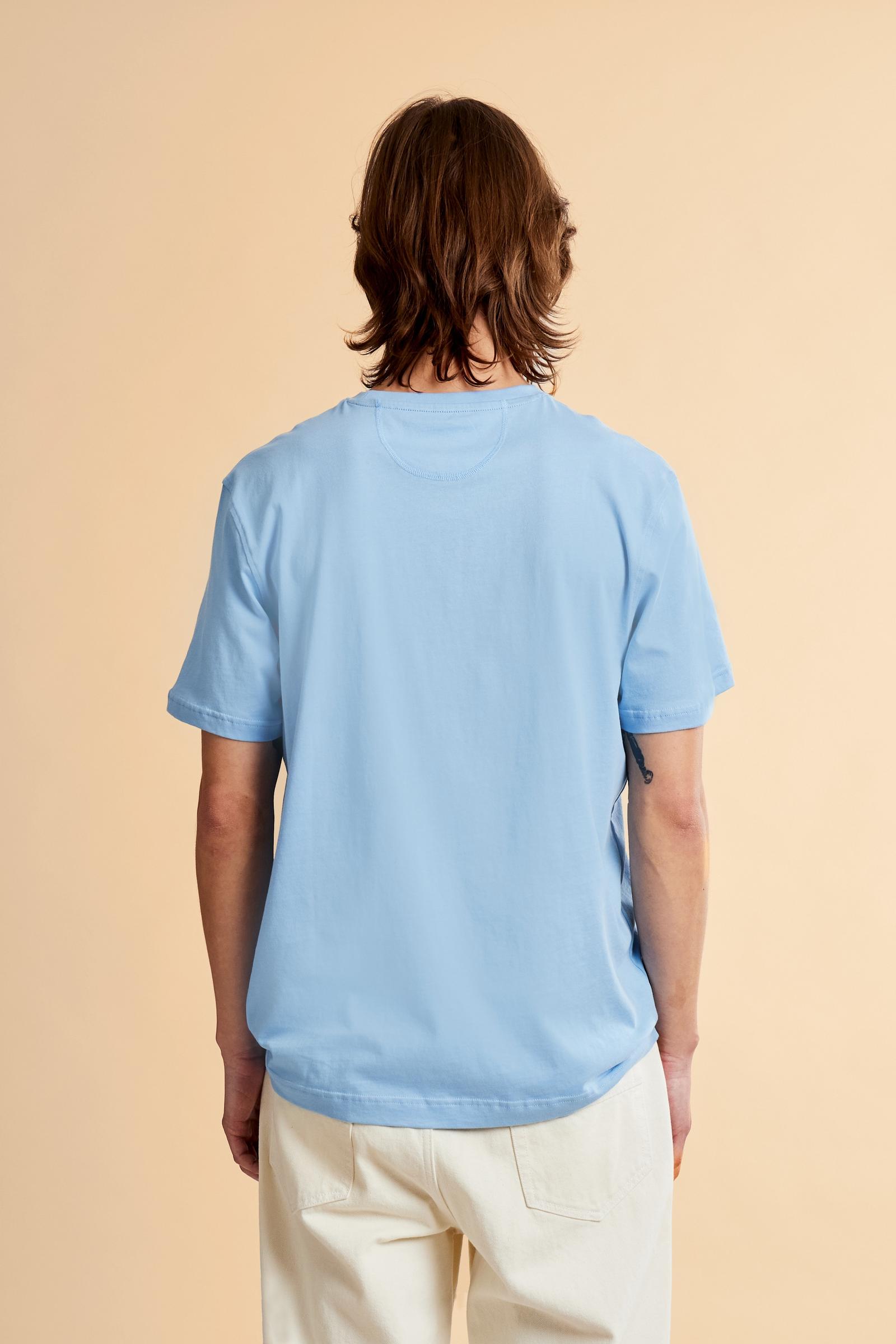 Men’s cotton jersey T-shirt with regular fit and iconic team logo embroidered on the chest. - Blue Bell