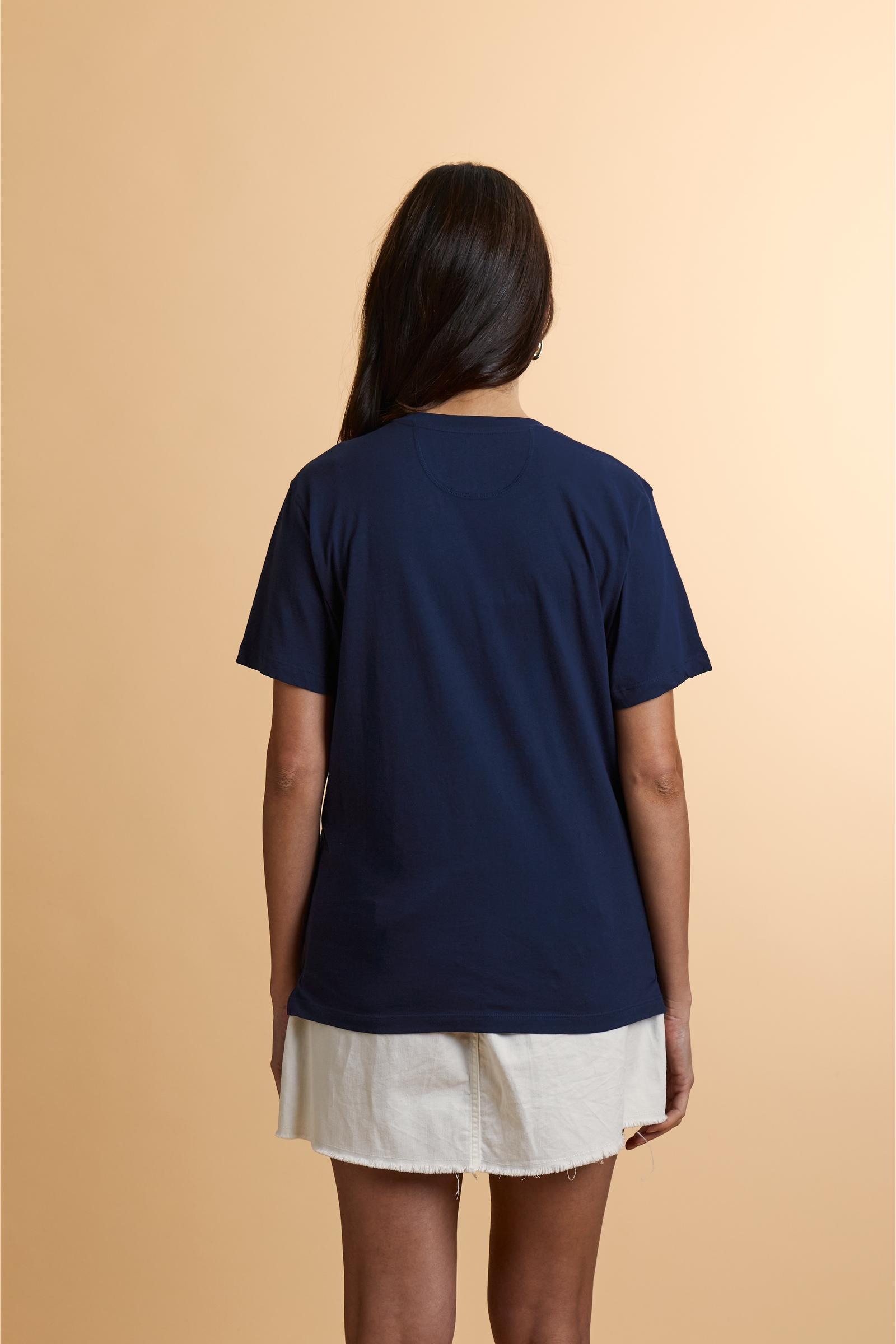 Damen-Baumwoll-Jersey-T-Shirt mit Logo – Casta