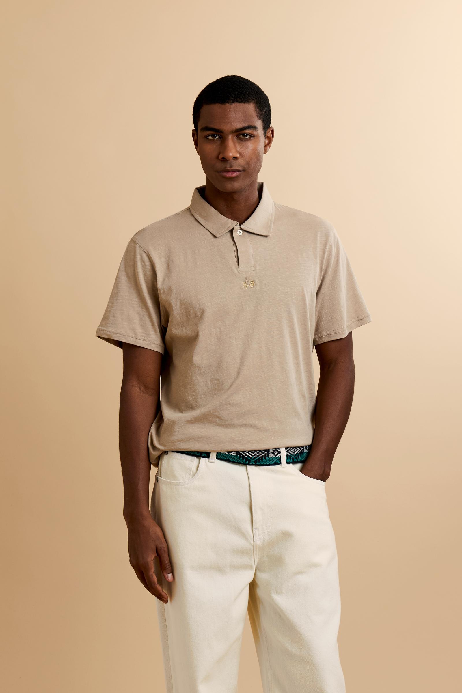 Polo homme en jersey flammé de coton - Yoojoon