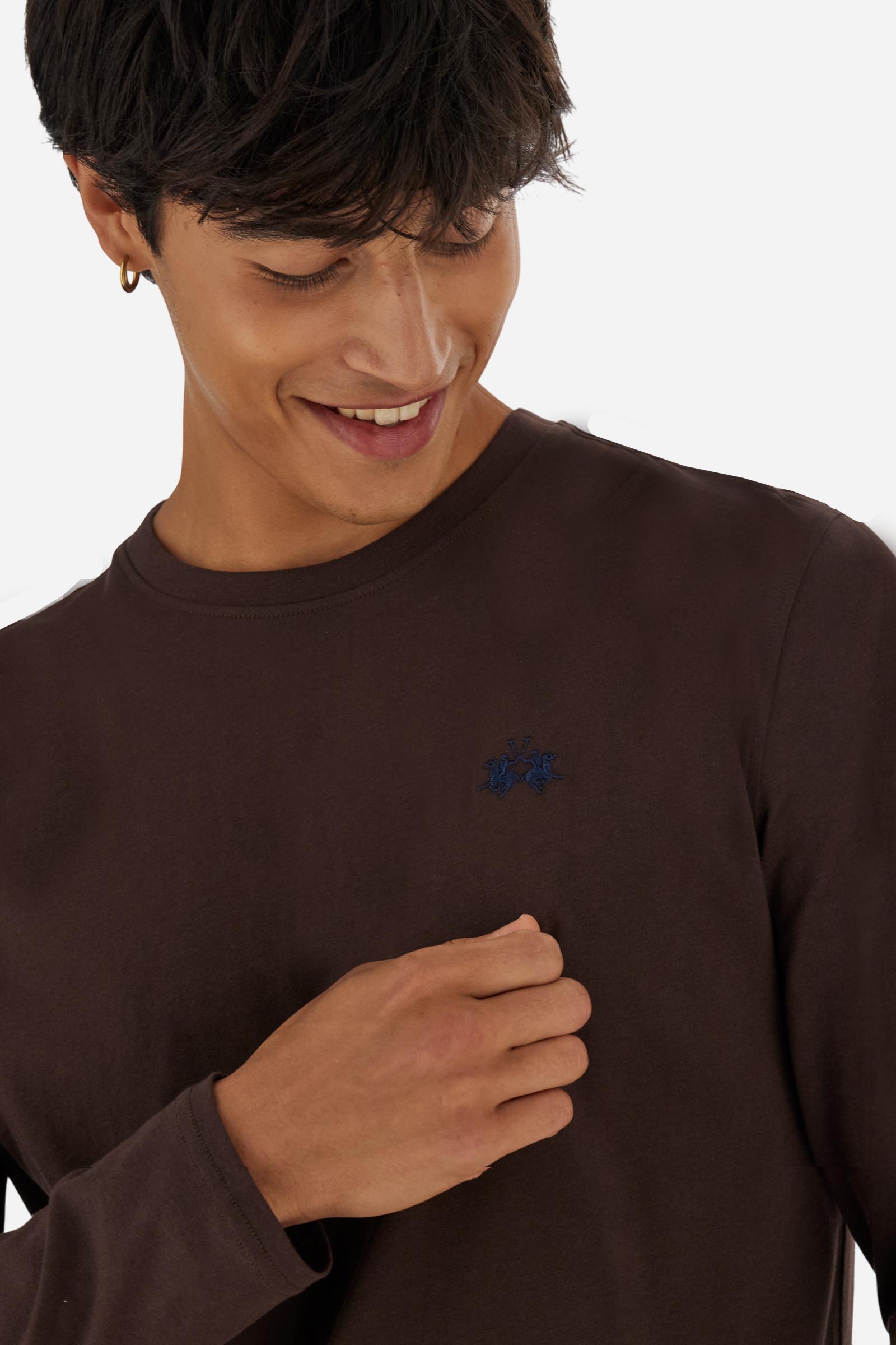 Camiseta de hombre de cuello redondo en jersey de algodón básica - Benjy