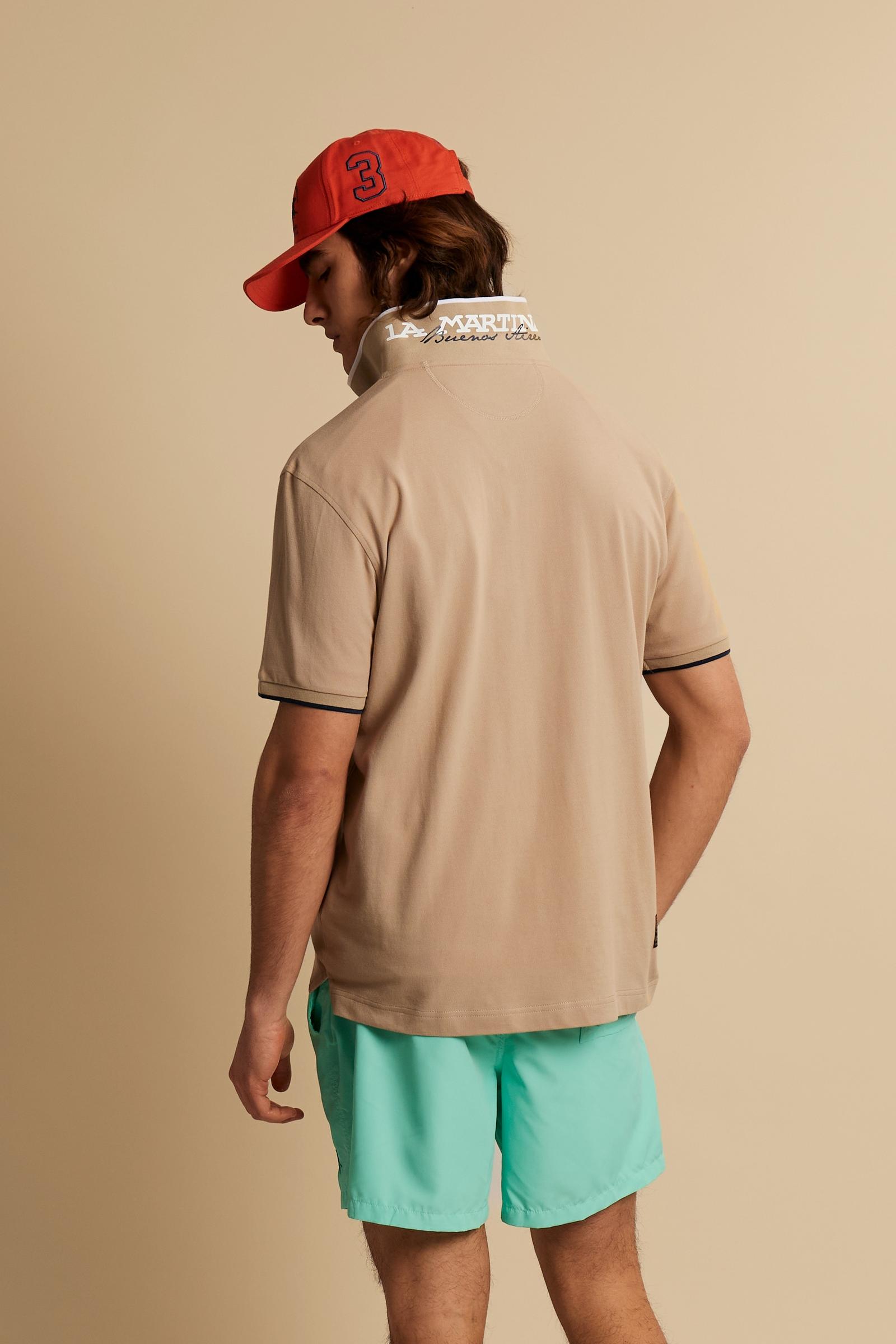 Men’s regular fit stretch piqué polo shirt Essential – Russell