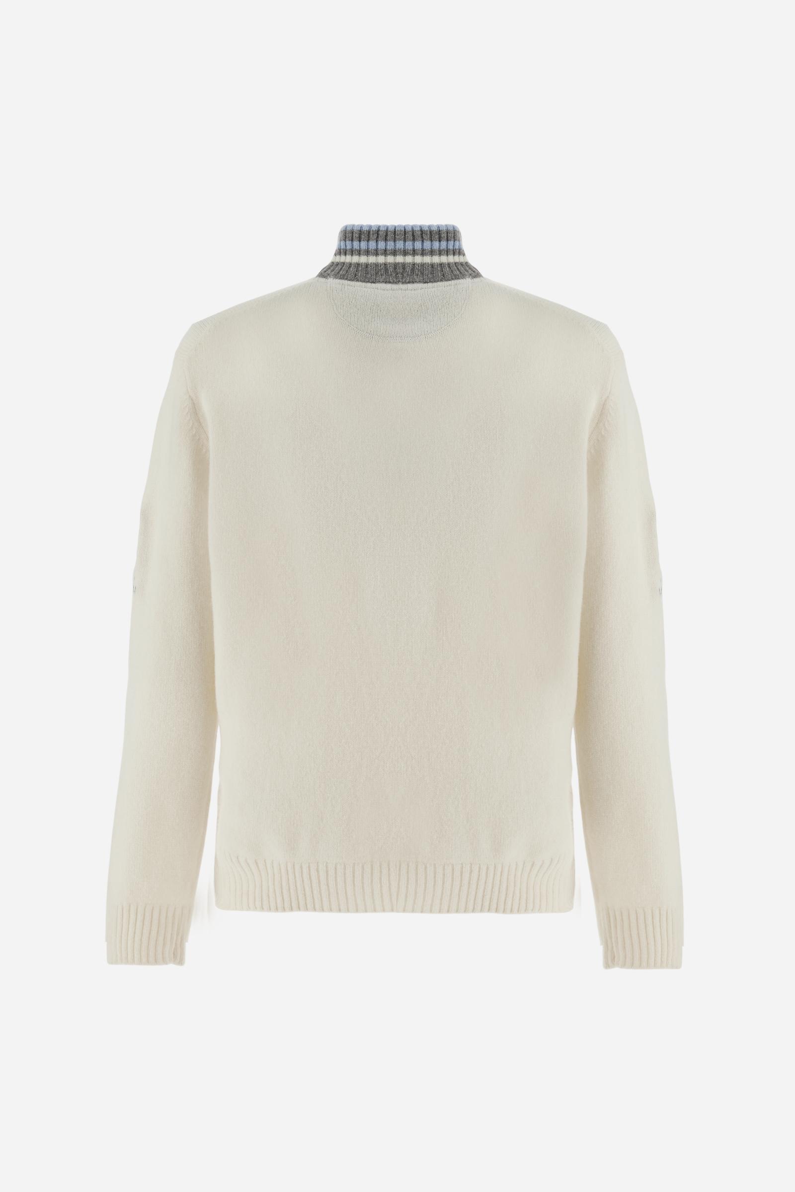 Men’s half zip lambswool sweater Special Event - Burton