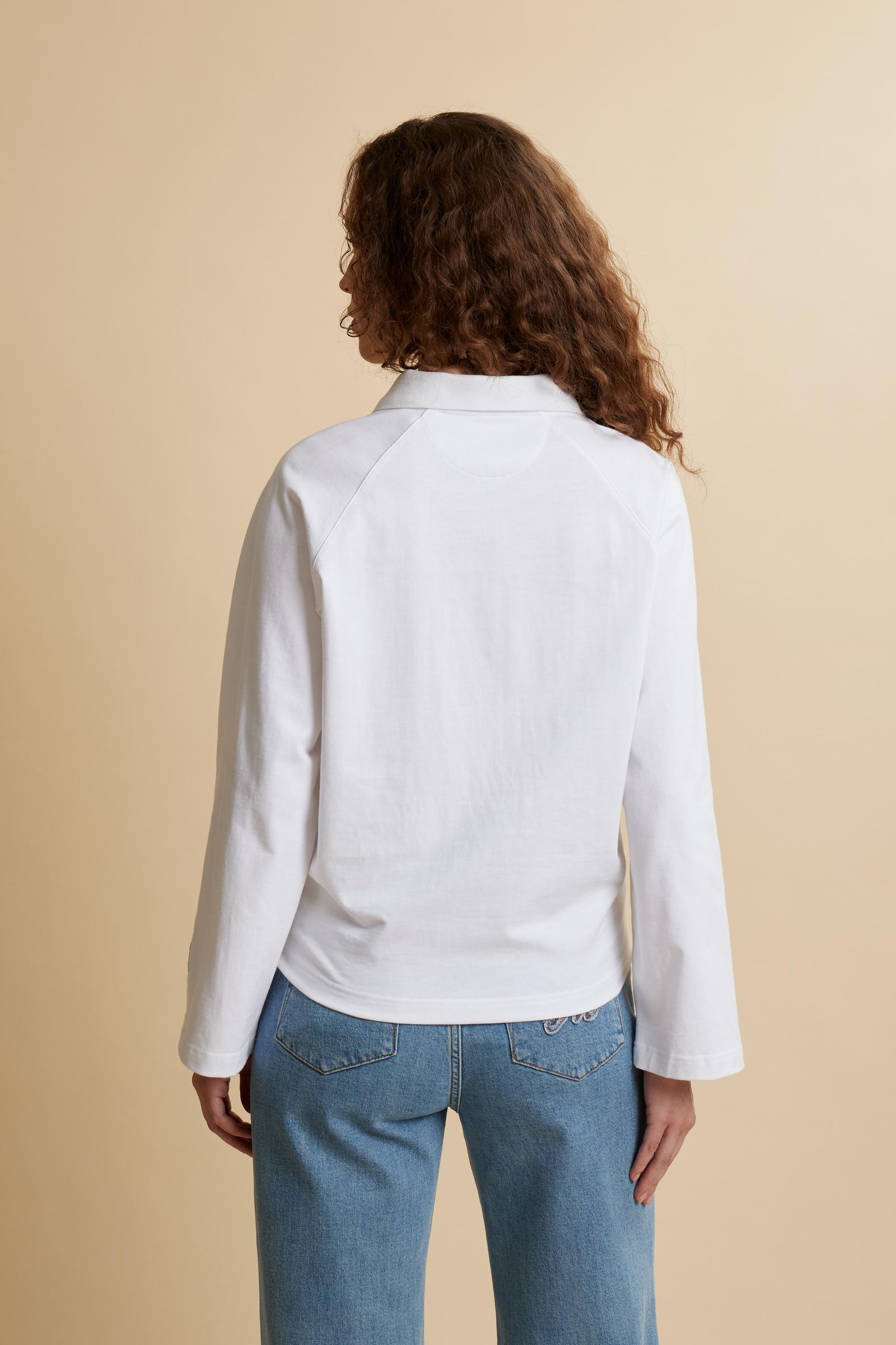 Women’s long-sleeve heavy cotton jersey polo shirt – Catalina