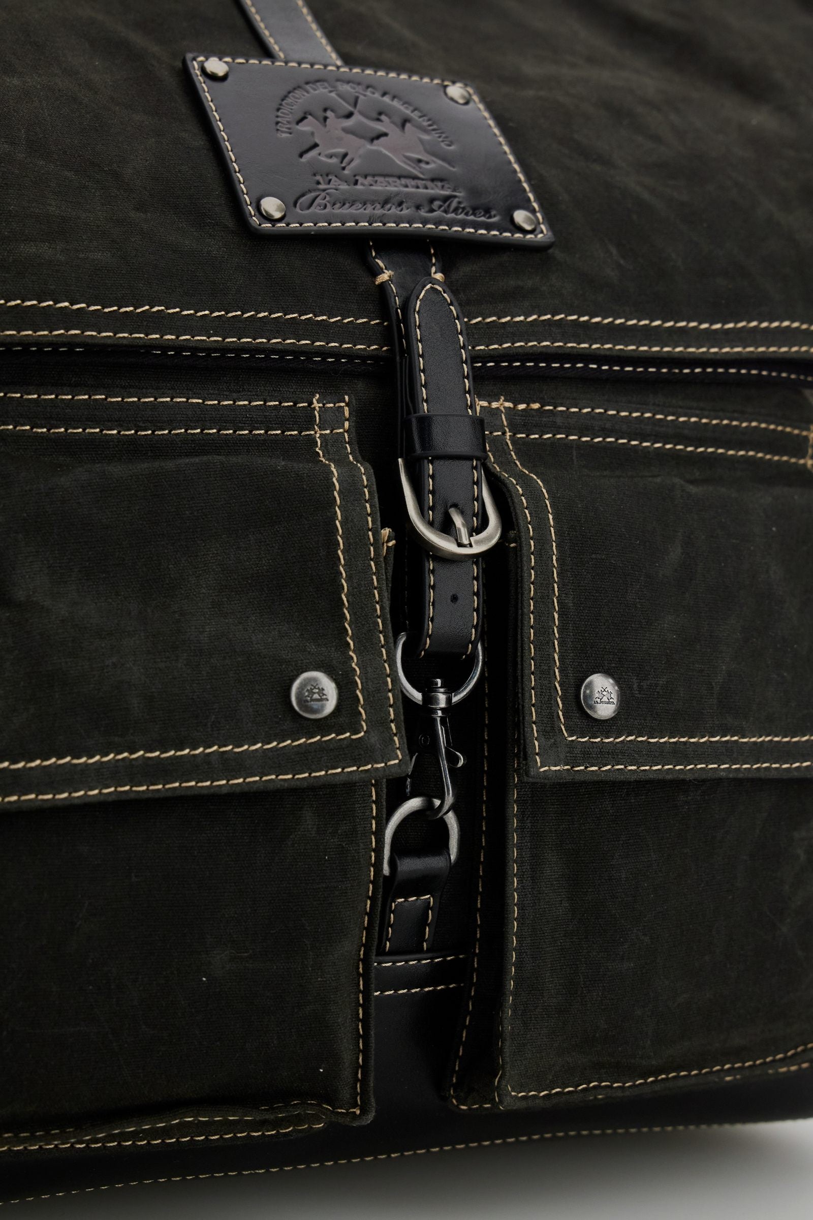 Zaino con tasconi in canvas cerato - Buenos Aires