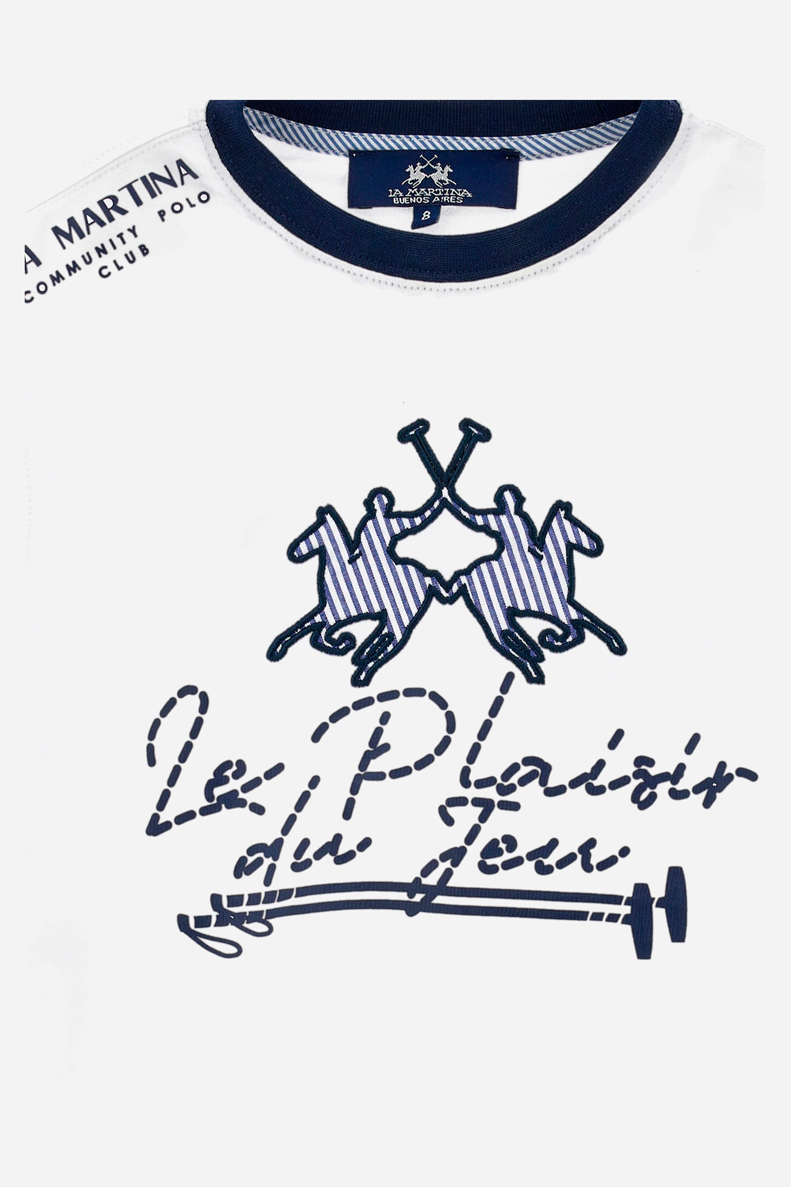 Boys' two-tone T-shirt in cotton jersey