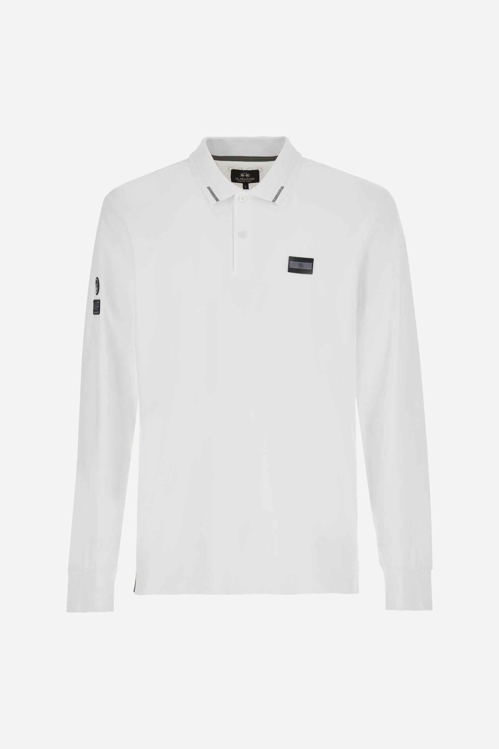 Men’s long-sleeve polo fluid jersey AAP - Booker