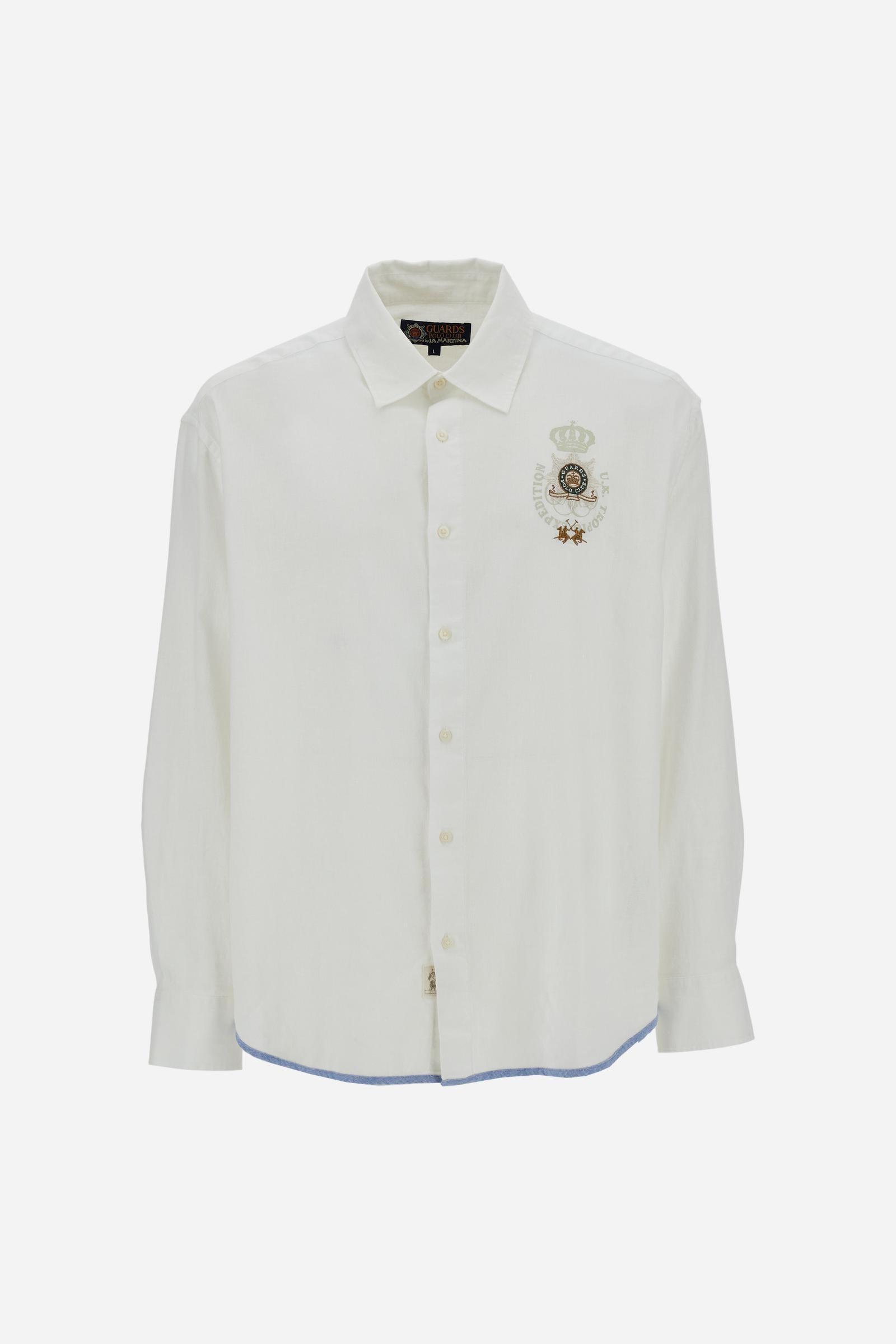 Men’s cotton and linen shirt Guards - Crispin