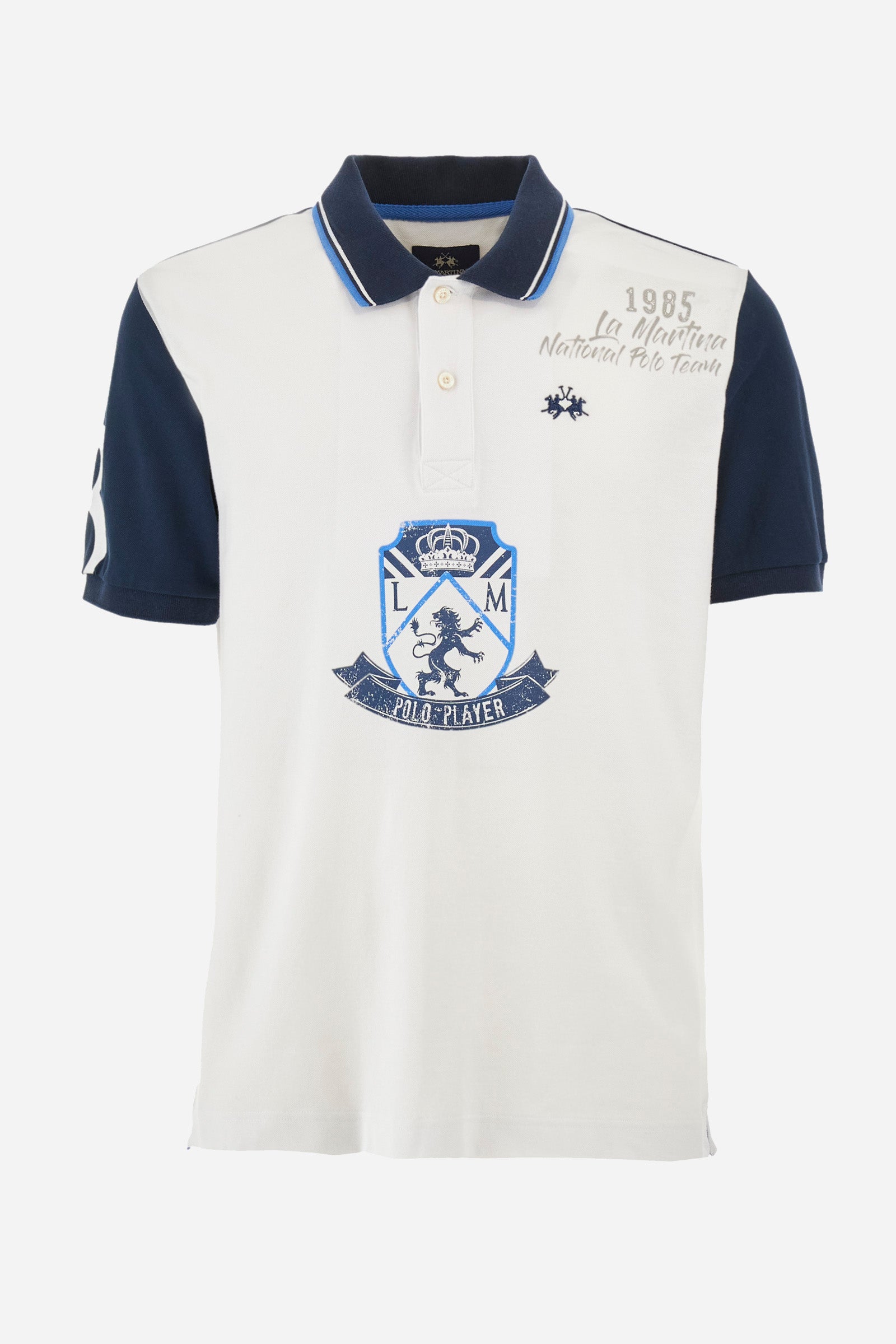 Regular-fit polo shirt in elasticated cotton - Yardlea