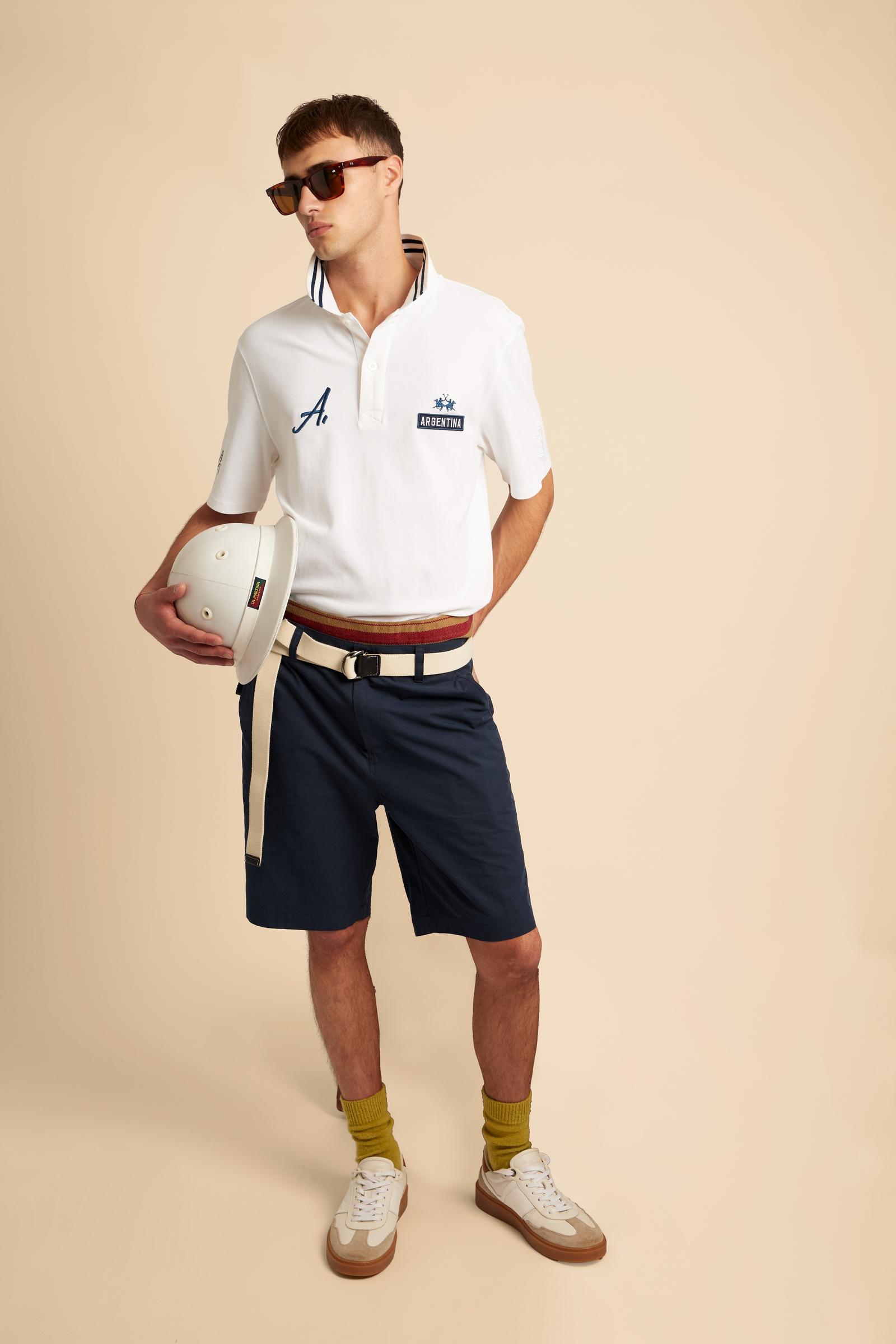 Men’s short-sleeved cotton piqué polo shirt Argentina - Cade