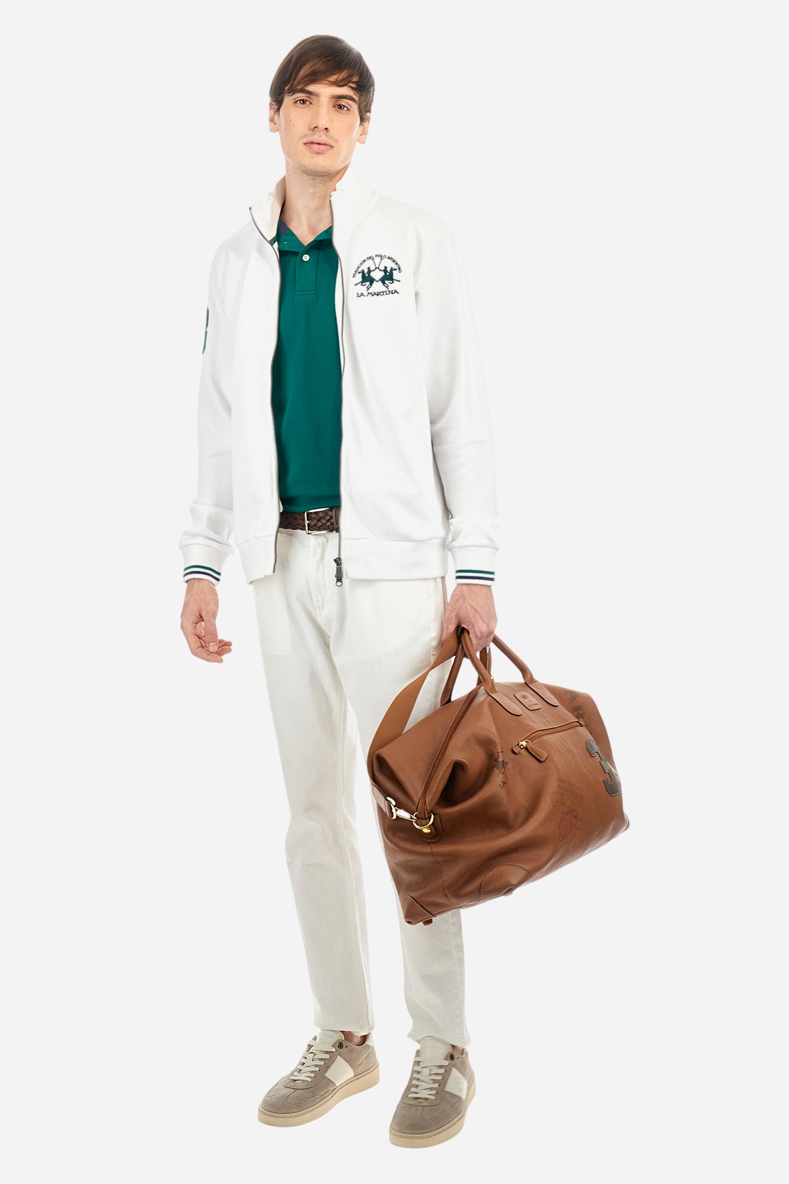 Slim fit cotton piqué polo shirt - Eduardo