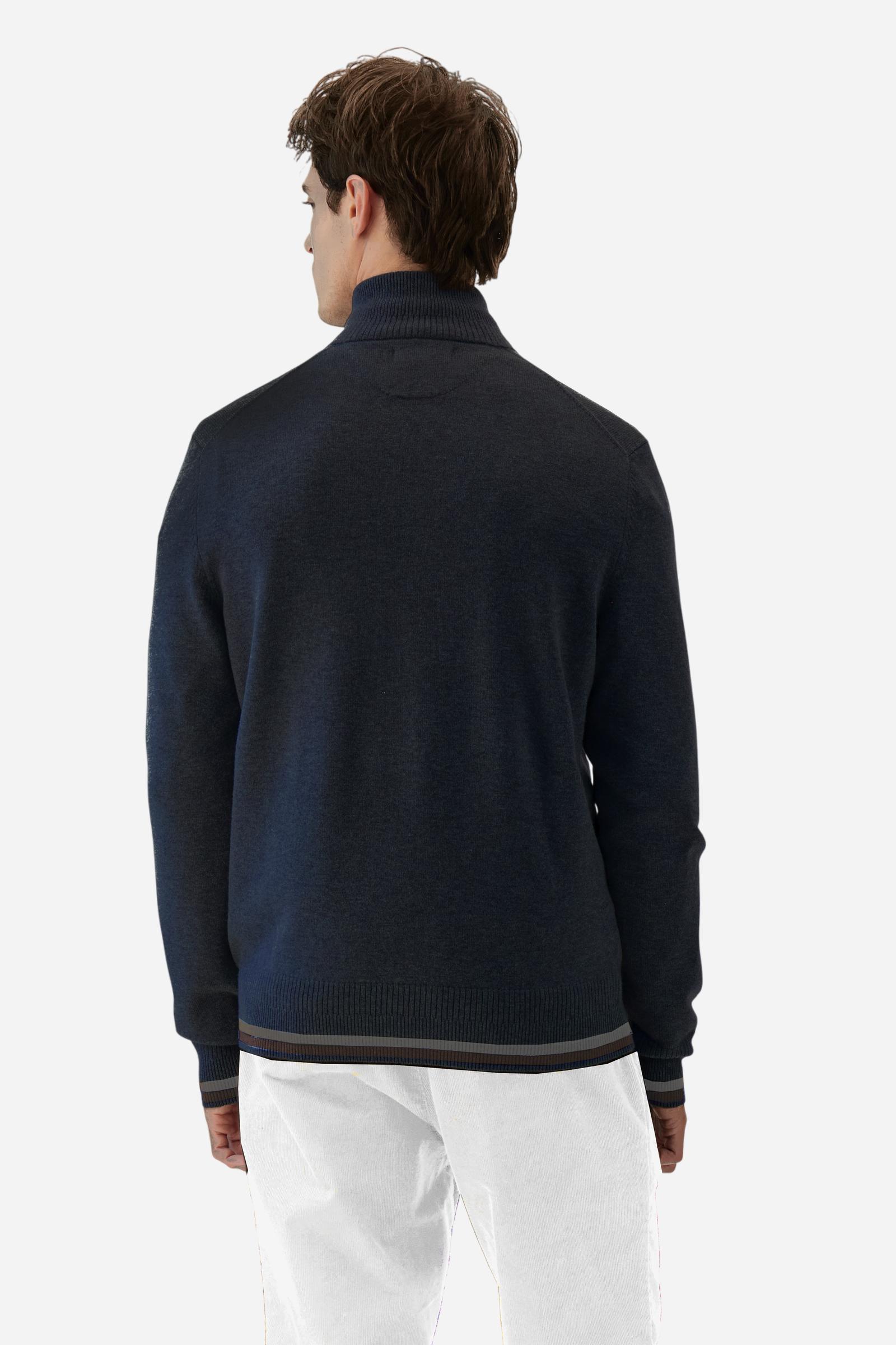 Men’s full-zip sweater with high collar Polo Club - Brooks