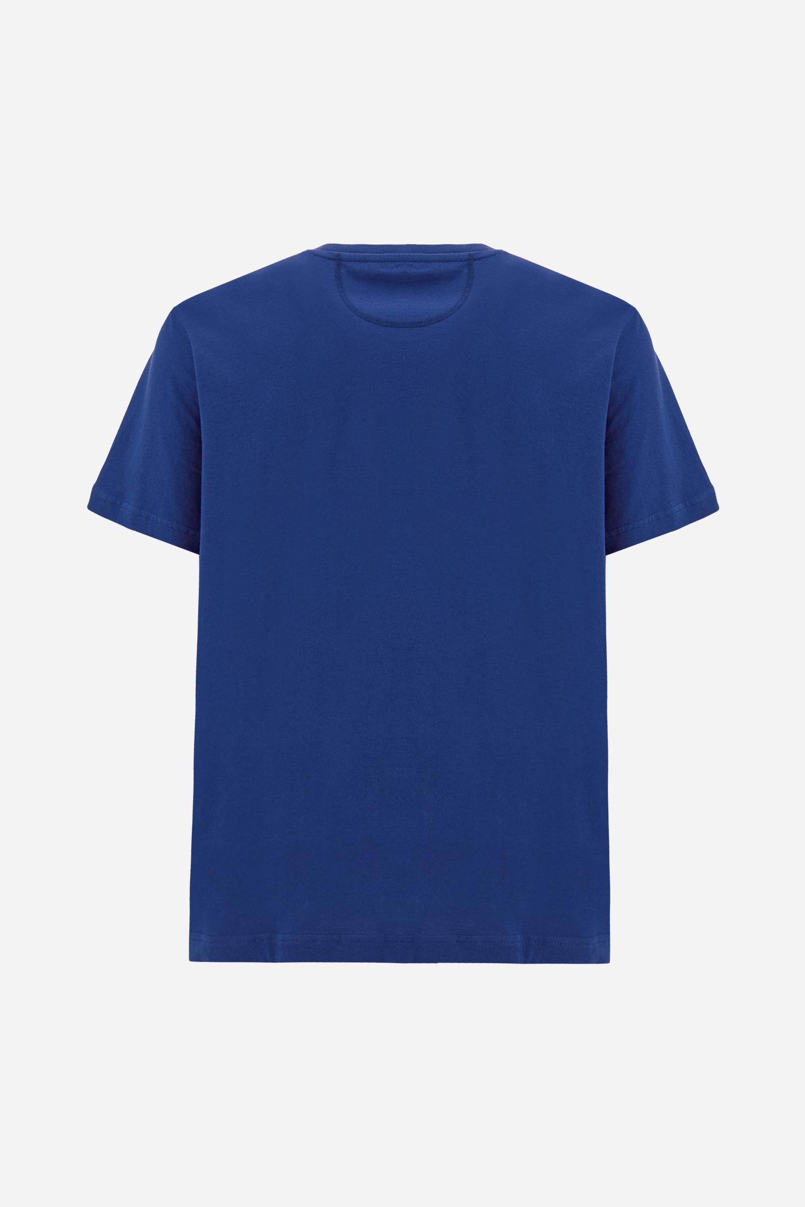 Men’s cotton jersey T-shirt with small logo - Serge