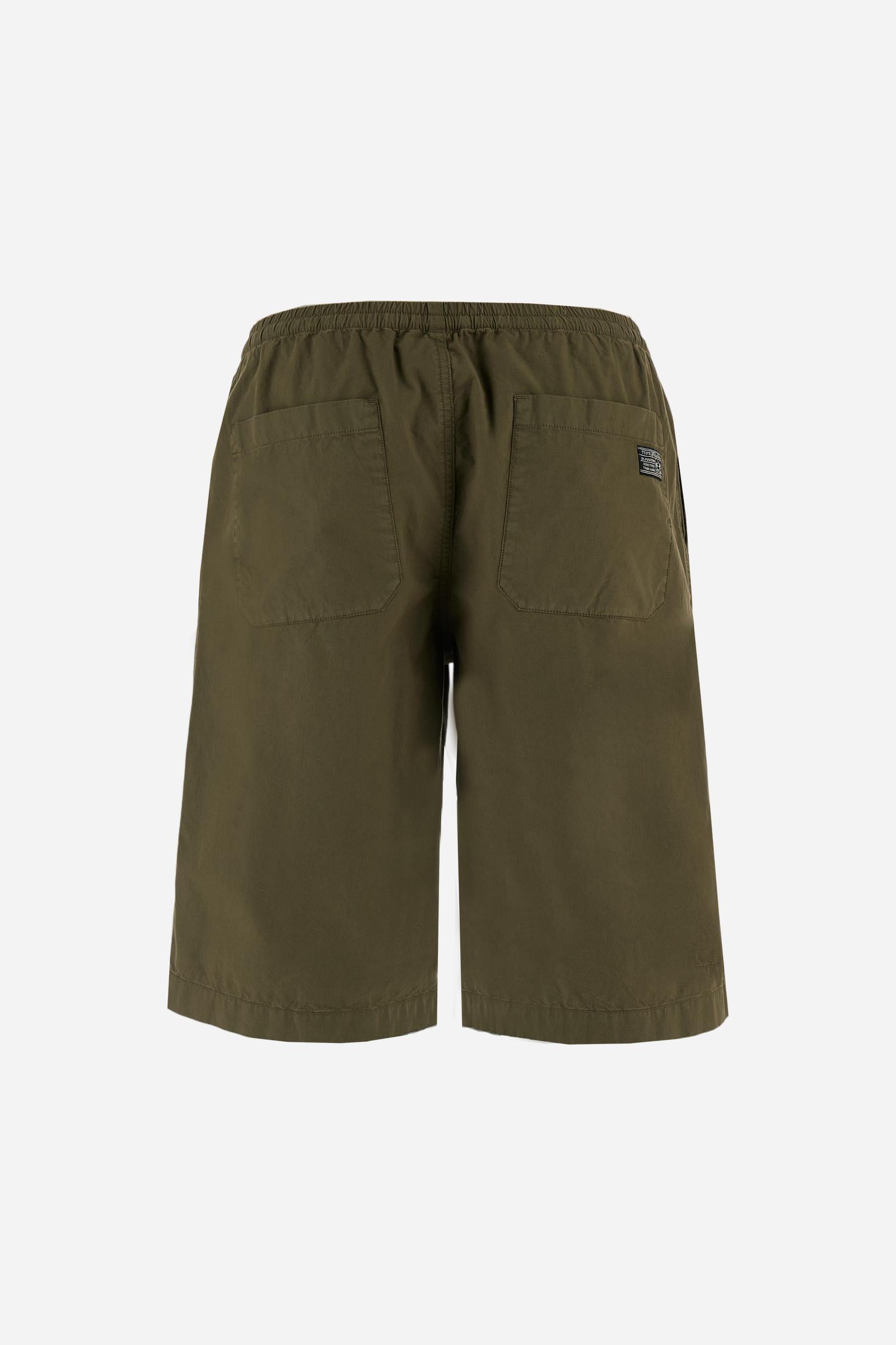 Men’s garment-dyed poplin Bermuda shorts - Cesar