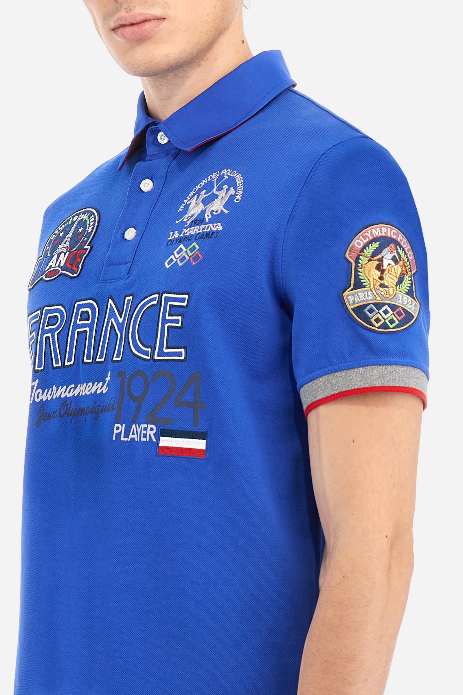 Regular fit polo shirt in stretch cotton piqué - Avelino