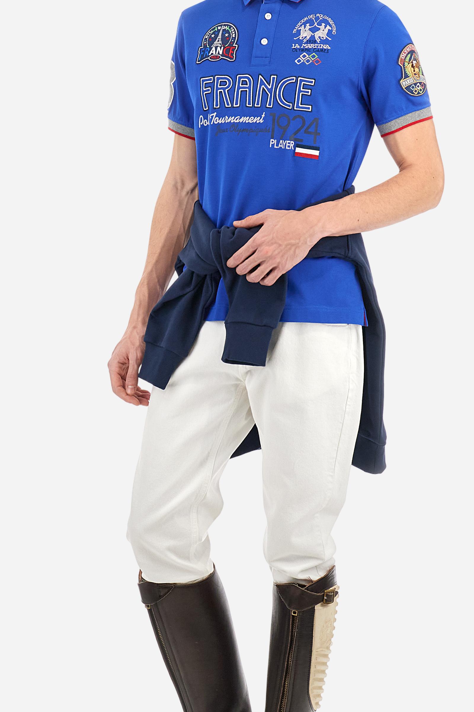 Regular fit polo shirt in stretch cotton piqué - Avelino