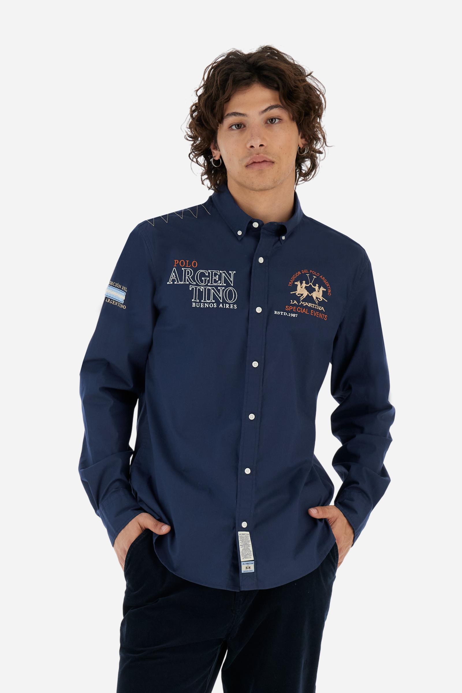 Camisa hombre popelina Argentina Logo - Rodolfo
