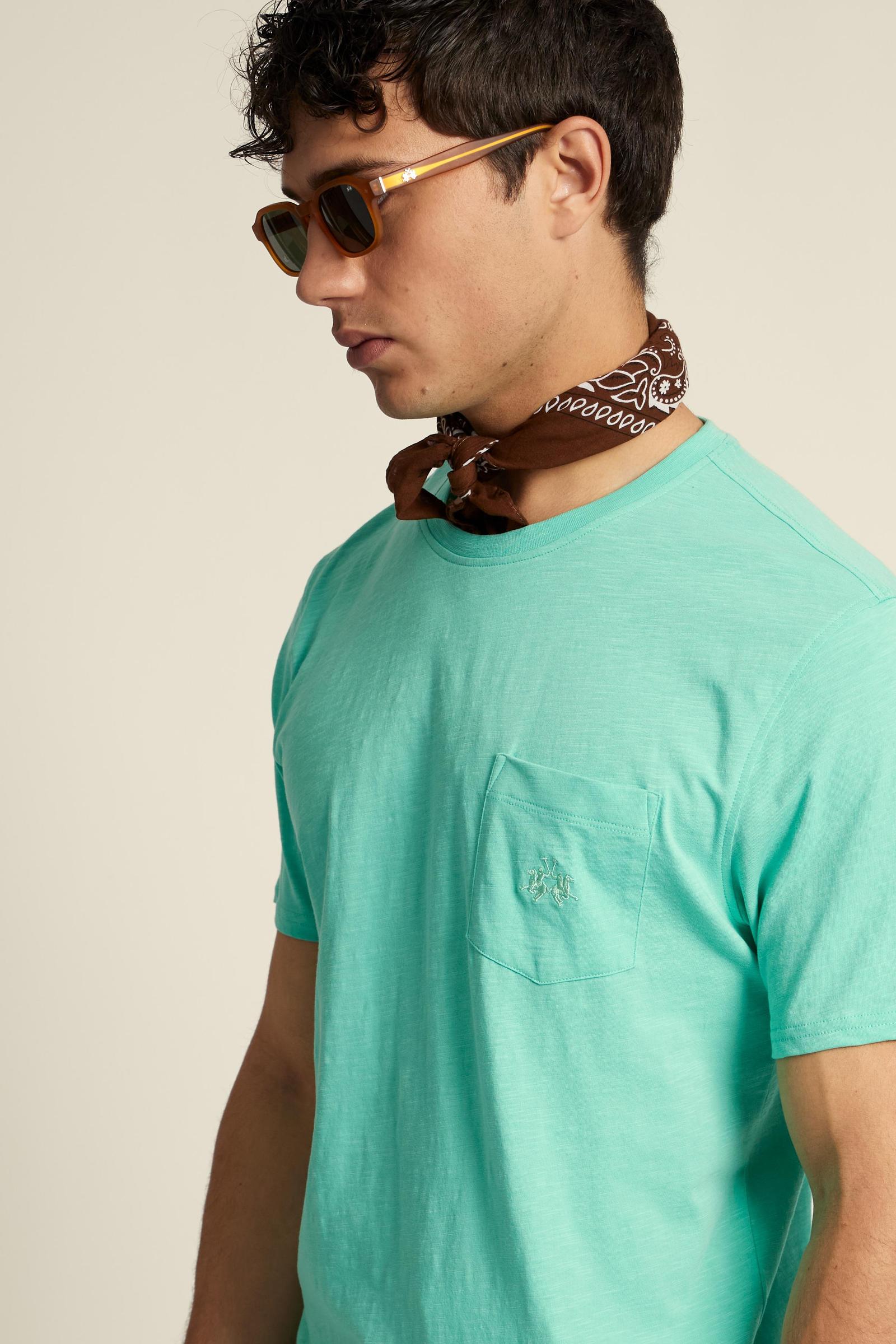 T-shirt homme en jersey flammé avec poche poitrine logo - Tuan