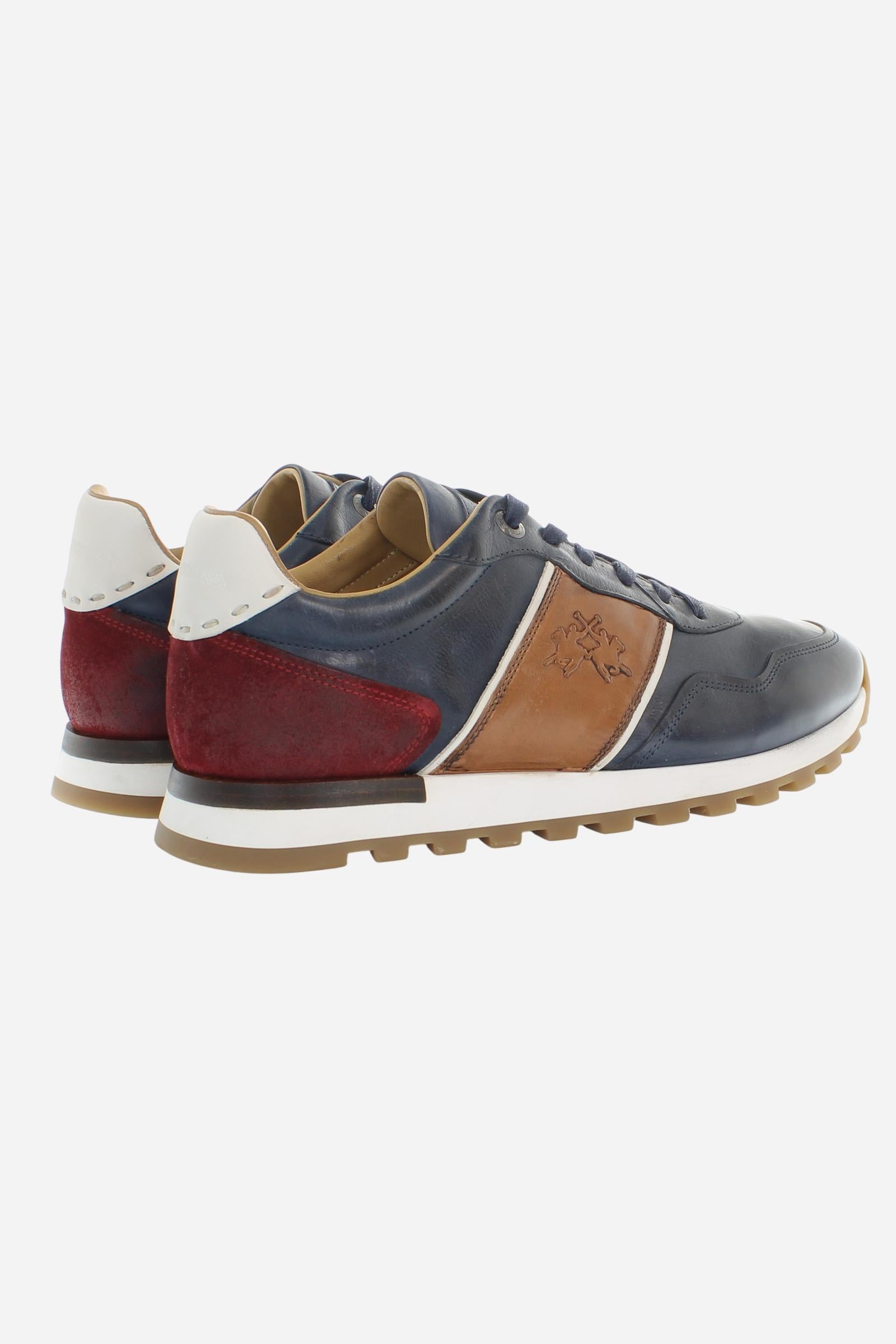 Men’s Heritage Sneakers in Hand-Patina Leather – Leathen