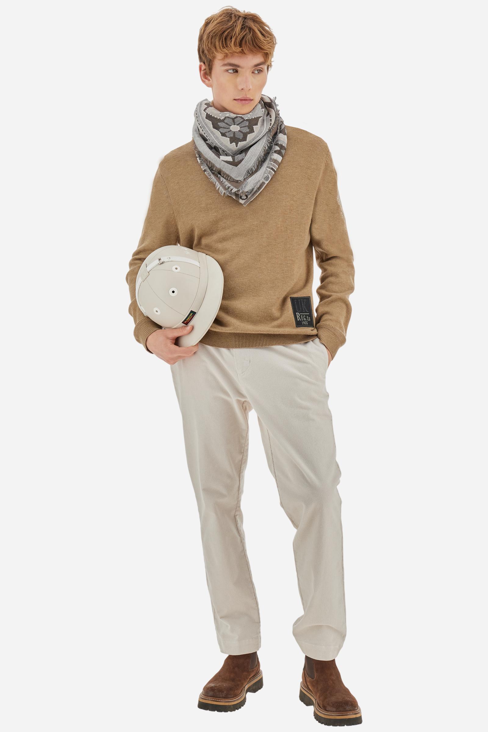 Men’s cotton/wool mock‑neck knit - Bento