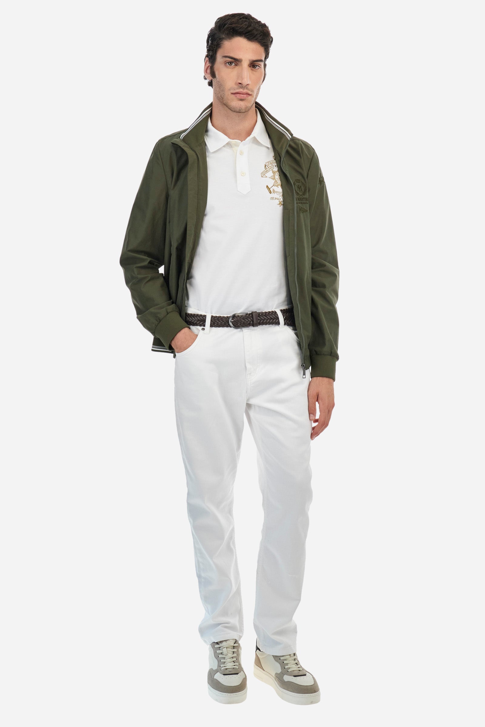 Regular-fit jacket in mixed cotton - Abraham