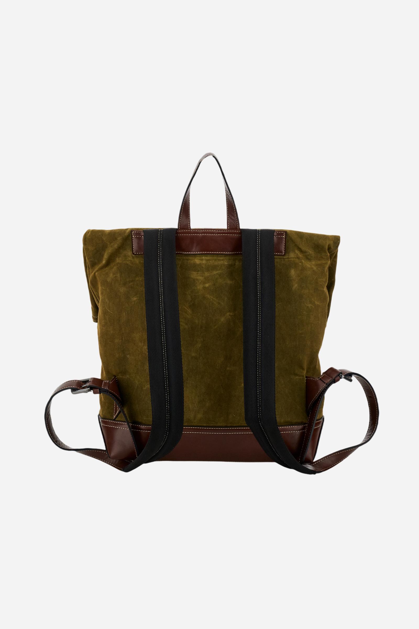 Zaino con tasconi in canvas cerato - Buenos Aires